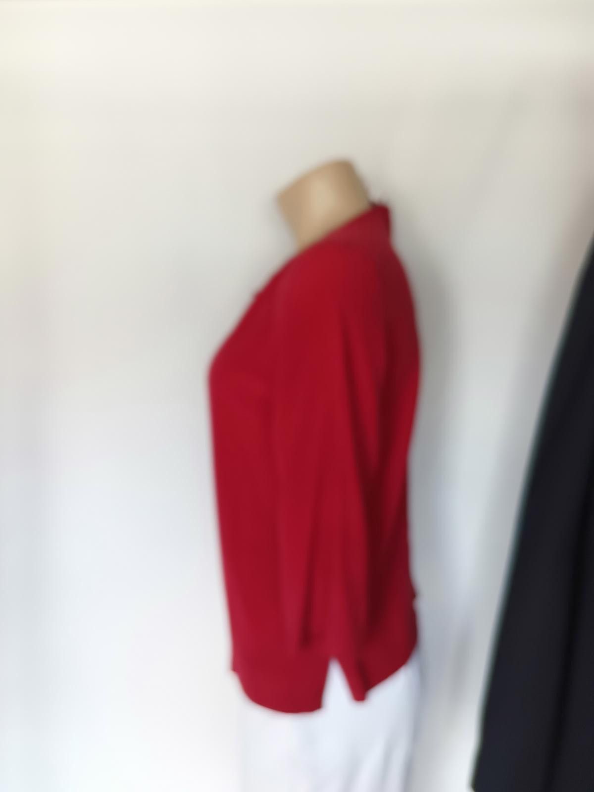 Designer Josephine Chaus Elegant Red Silk Blouse Size M / US 6-8 / IT 42-44 - 2 Thumbnail