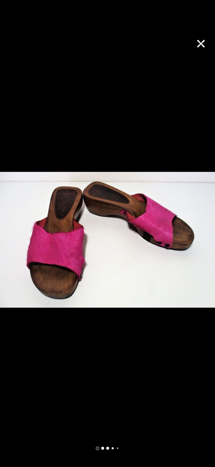 Michael Kors Vintage Michael Kors Open Toe Clogs fuchsia calfskin Size US 7 / IT 37 - 1 Thumbnail