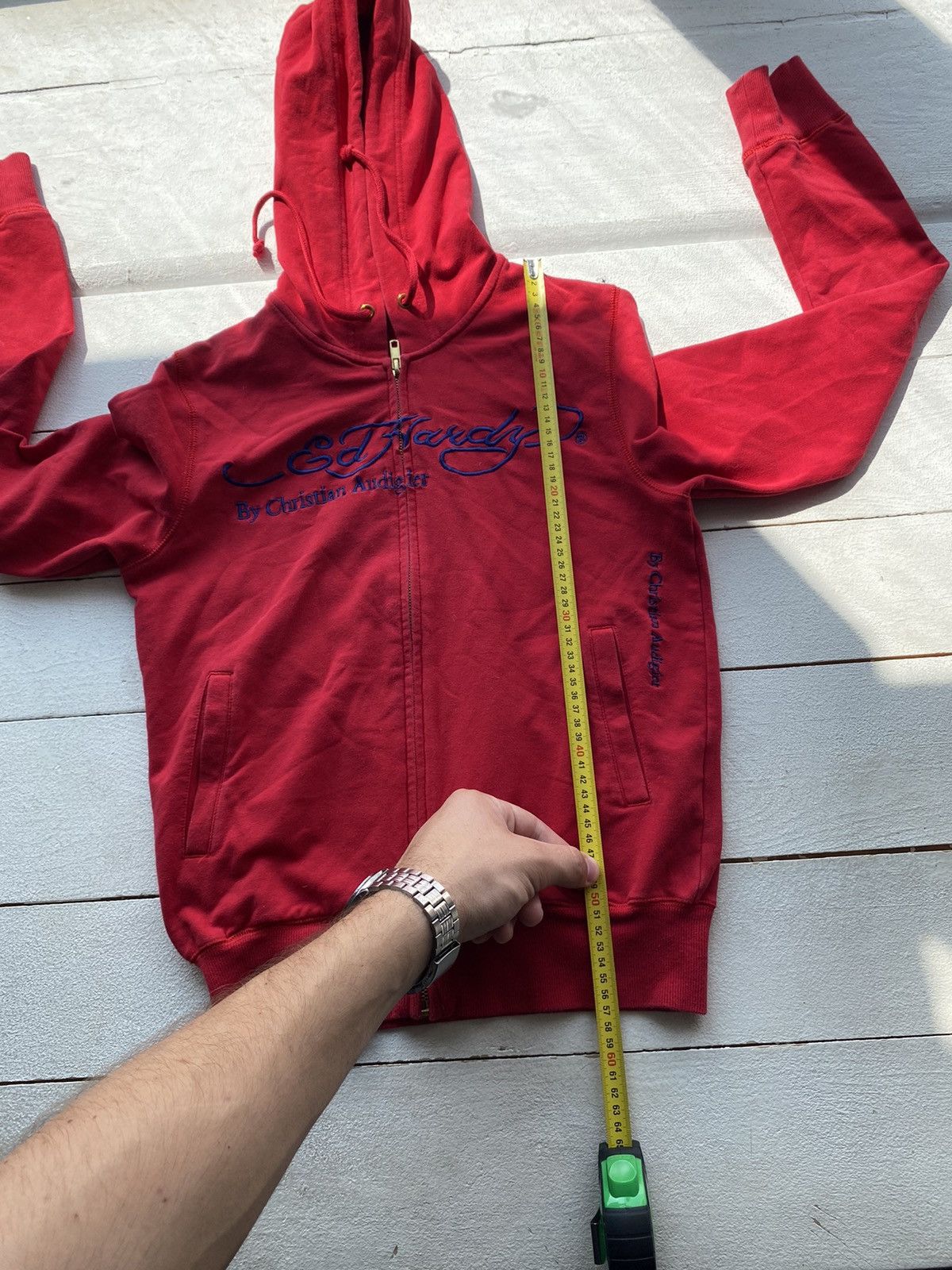 Ed Hardy 🔥Ed Hardy Gothic Tribal Avant Garde Red Hoodie Small wom Size S / US 4 / IT 40 - 22 Thumbnail