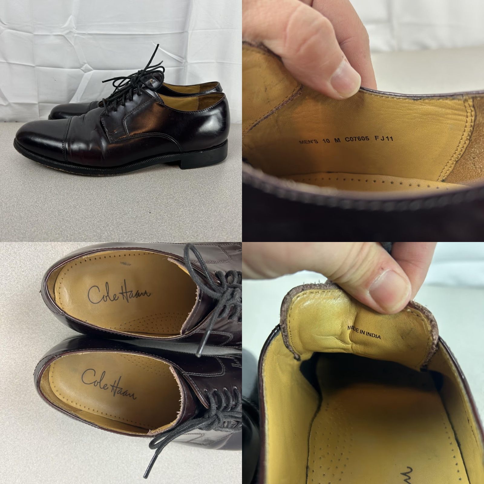 Cole Haan Brown Leather Derby Lace-Up Oxfords Casual Shoes size 10 M Men main image 2