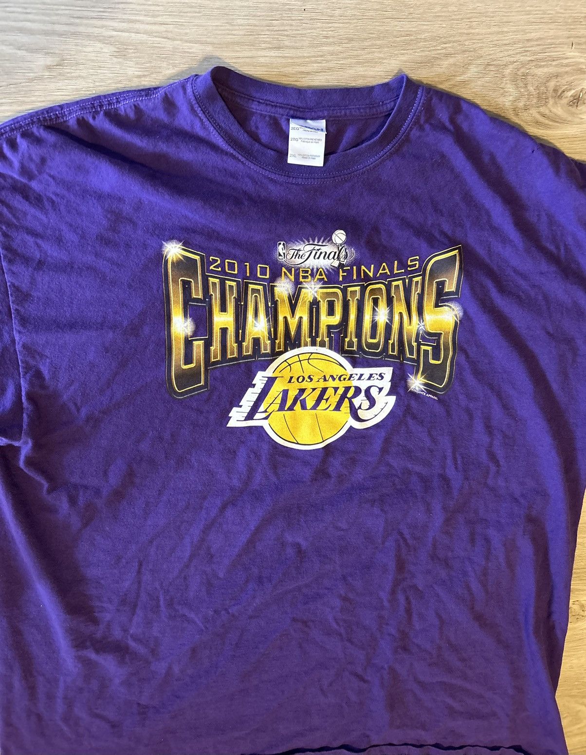 NBA × Vintage Vintage Los Angeles Lakers Championship Tee Size US XXL / EU 58 / 5 - 1 Thumbnail