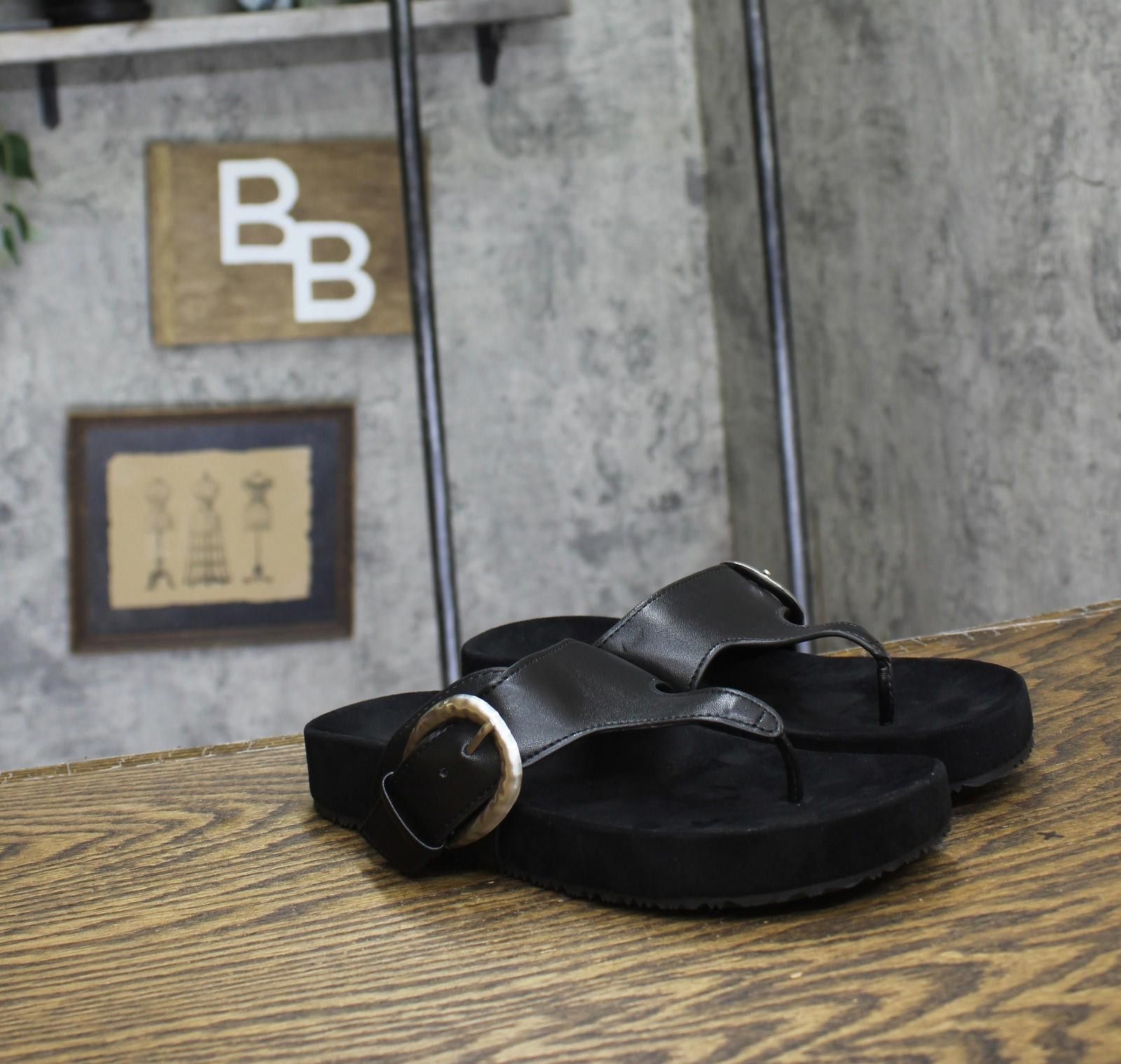 Style & Co Style & Co. Womens Zayaa Flat Sandals Black 6m Size US 6 / IT 36 - 1 Thumbnail