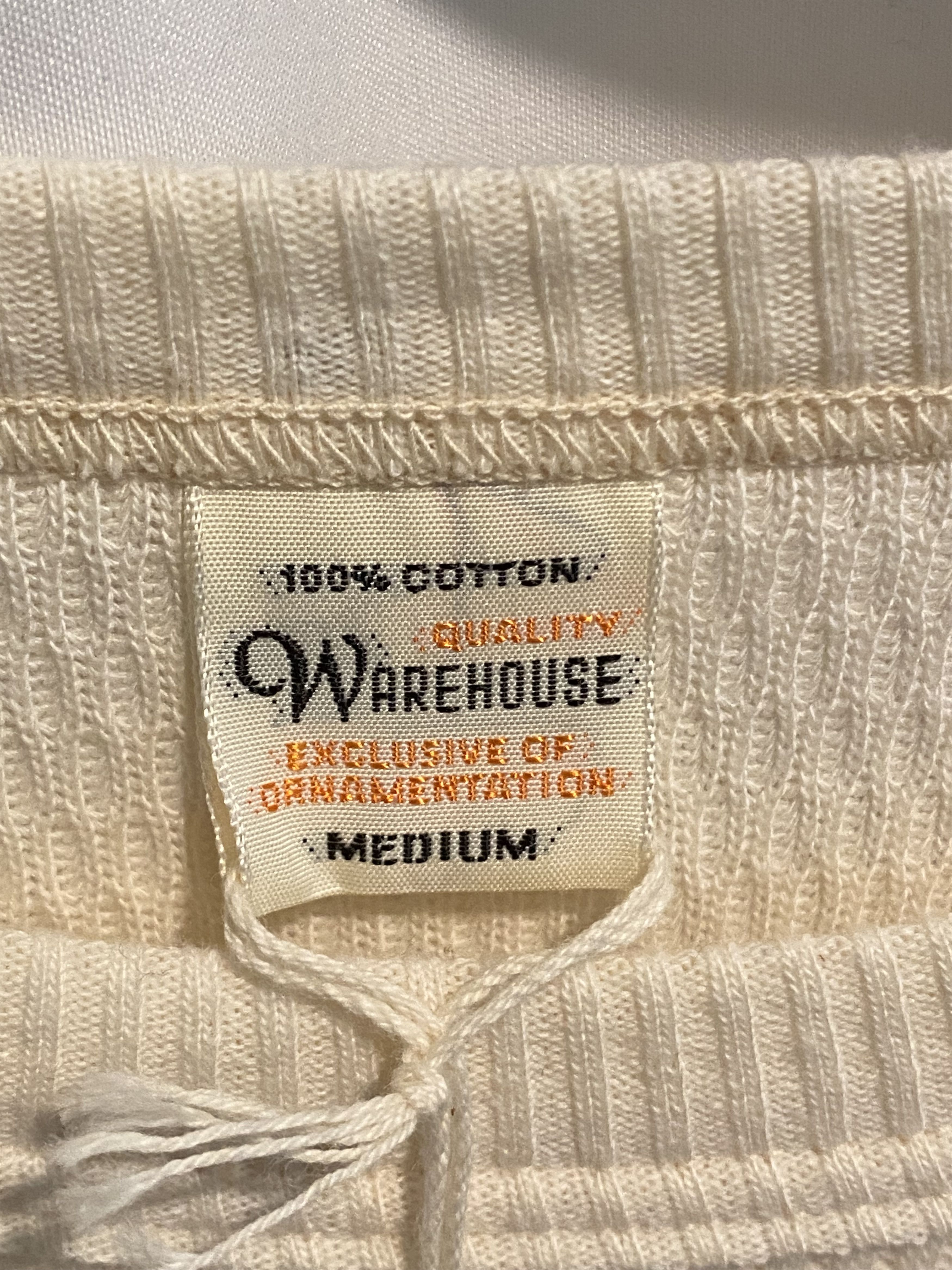 Warehouse & Co. Warehouse waffle knit thermal crewneck - Natural/Off-White Size US M / EU 48-50 / 2 - 4 Thumbnail