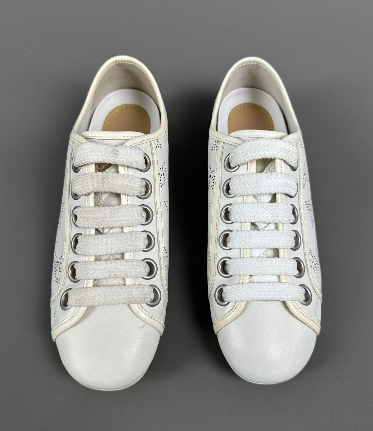 Louis Vuitton Louis Vuitton - Mahina Trainer Sneakers - Monogram Details Size US 7.5 / IT 37.5 - 3 Thumbnail