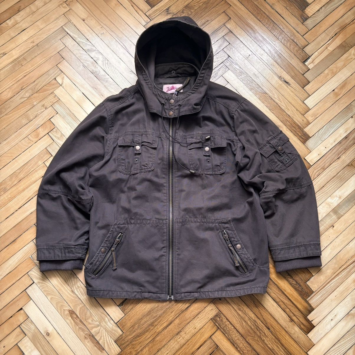 Vintage Y2K multi pocket Joe Browns Brown Jacket