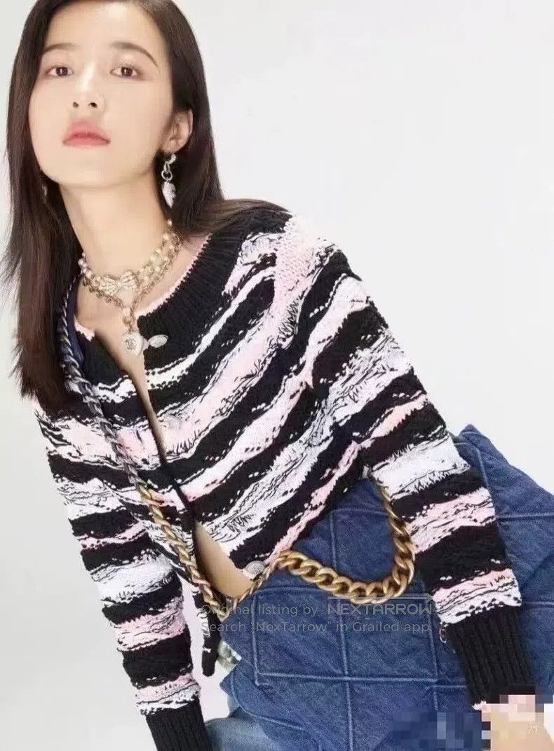 Chanel Chanel Colour-blocked knitted cardigan coat Size XS / US 0-2 / IT 36-38 - 9 Thumbnail