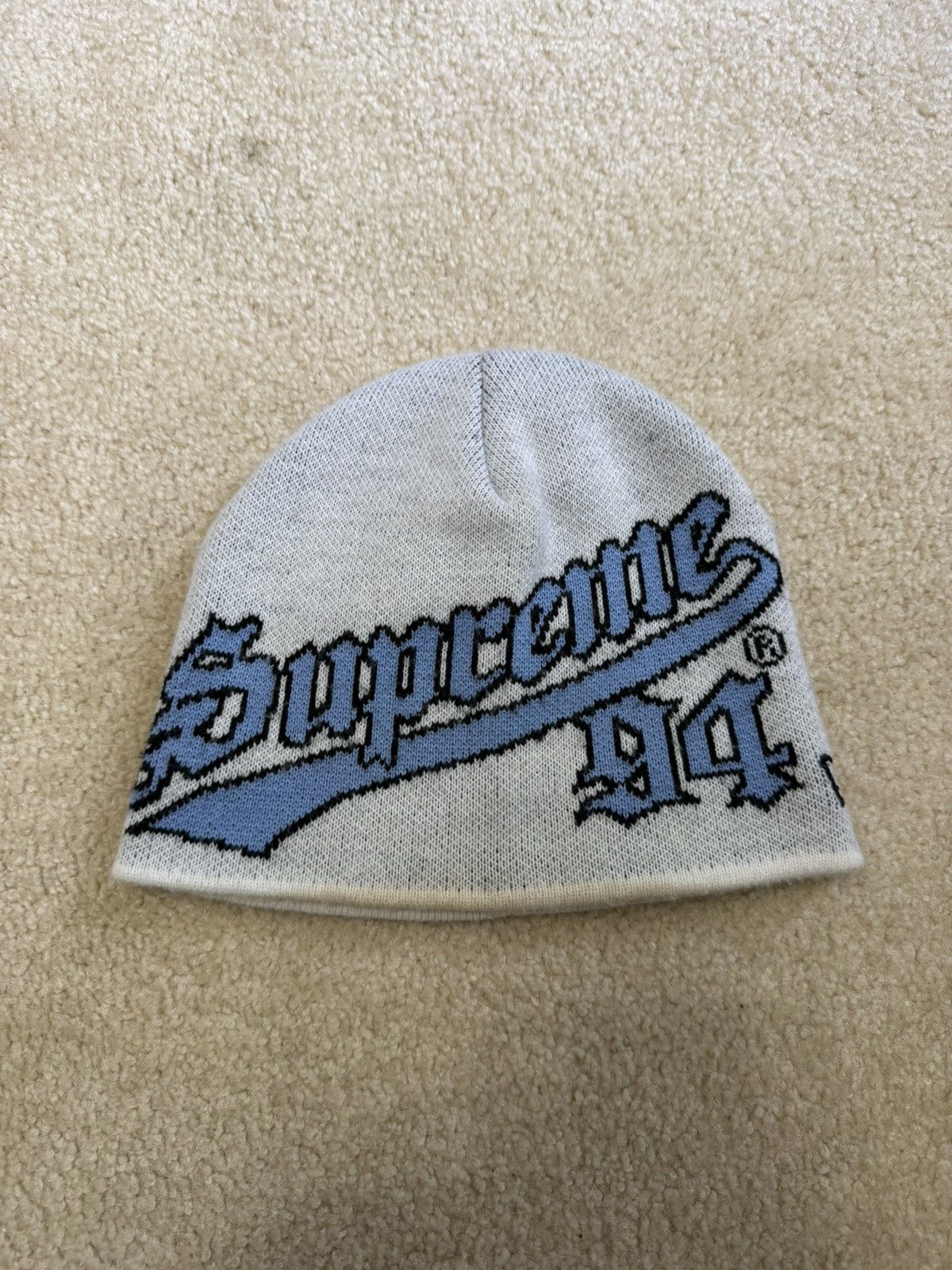 Streetwear × Supreme × Vintage Supreme Spyder Beanie Hat White