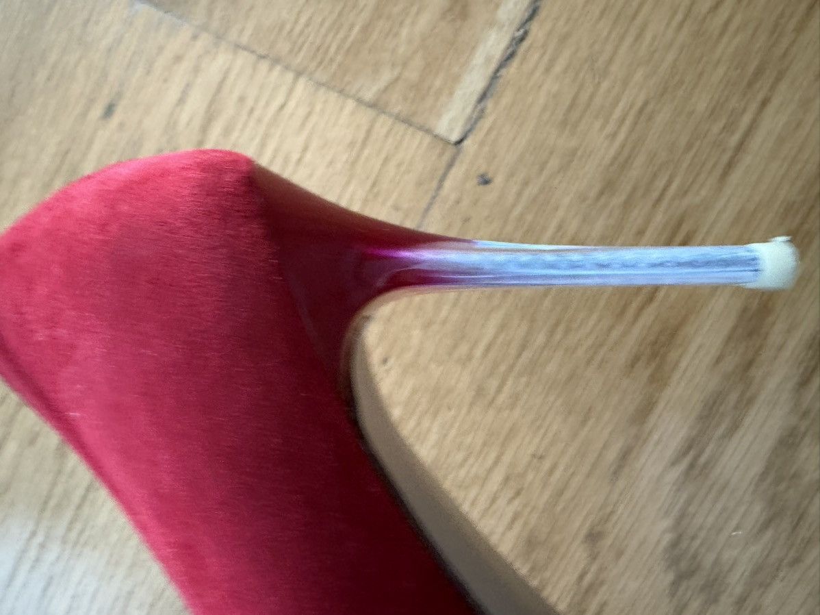 Scanlan Theodore Scanlon Theodore Red Suede Heels Size US 9 / IT 39 - 3 Thumbnail