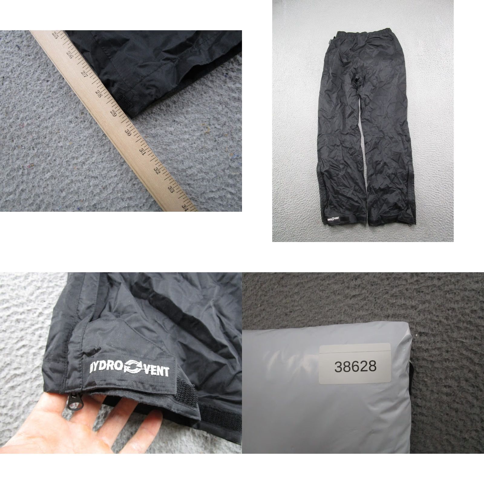 Vintage PAC TECH Pacific Trail Hydro Vent Black Nylon Lightweight Packable Pants M Women Rain Pants Size 32" / US 10 / IT 46 - 9 Thumbnail