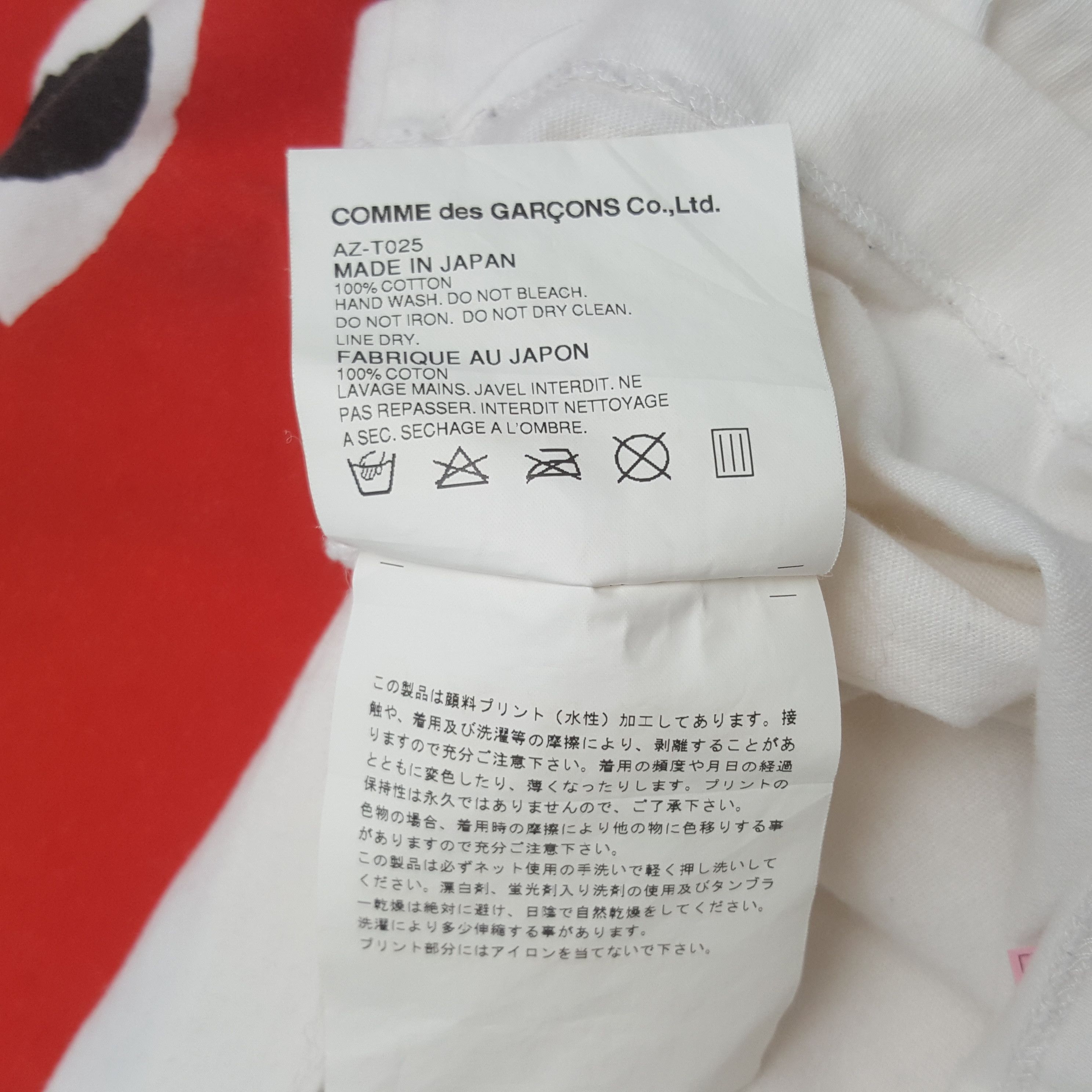 Comme des Garcons PLAY Vintage Comme des Garcons Play Designer Tshirt RR29 Size US XS / EU 42 / 0 - 7 Thumbnail