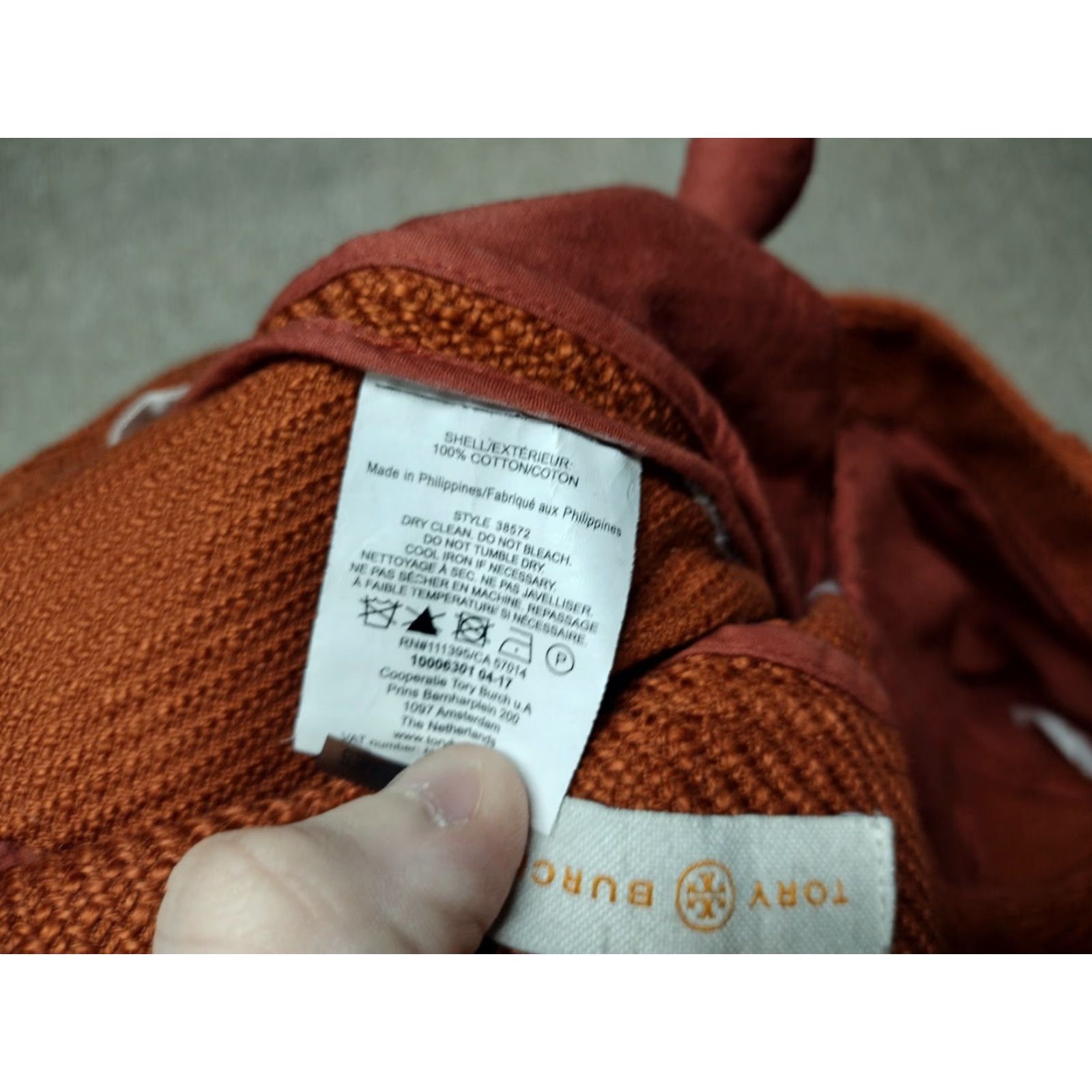 Tory Burch Tory Burch Orange Woven Pants Womens Cotton Retro Wide-Leg 6 Orange Retro Womens Tory Burch Pants Size 28" / US 6 / IT 42 - 3 Thumbnail