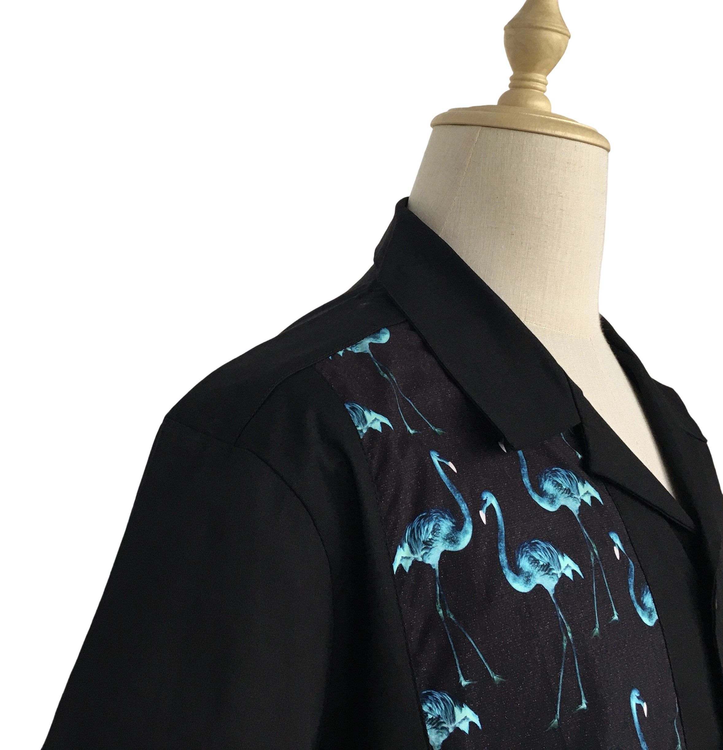 Other Black Casual Bowling Shirts Flamingo Panel Vintage Style Size US XXL / EU 58 / 5 - 5 Thumbnail