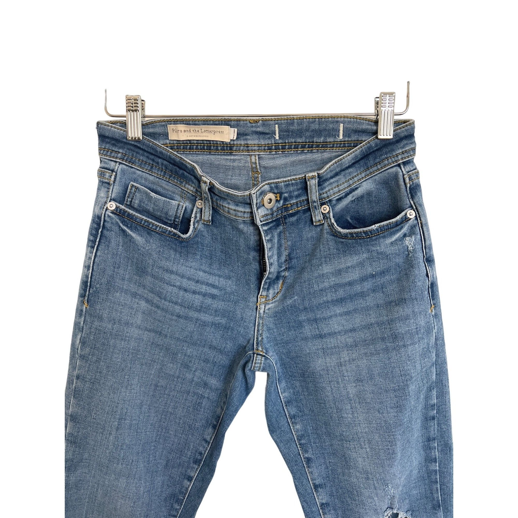 Anthropologie Pilcro & The Letterpress Mid-Rise Slim Boyfriend Jeans Size 25" / US 0 / IT 36 - 6 Thumbnail