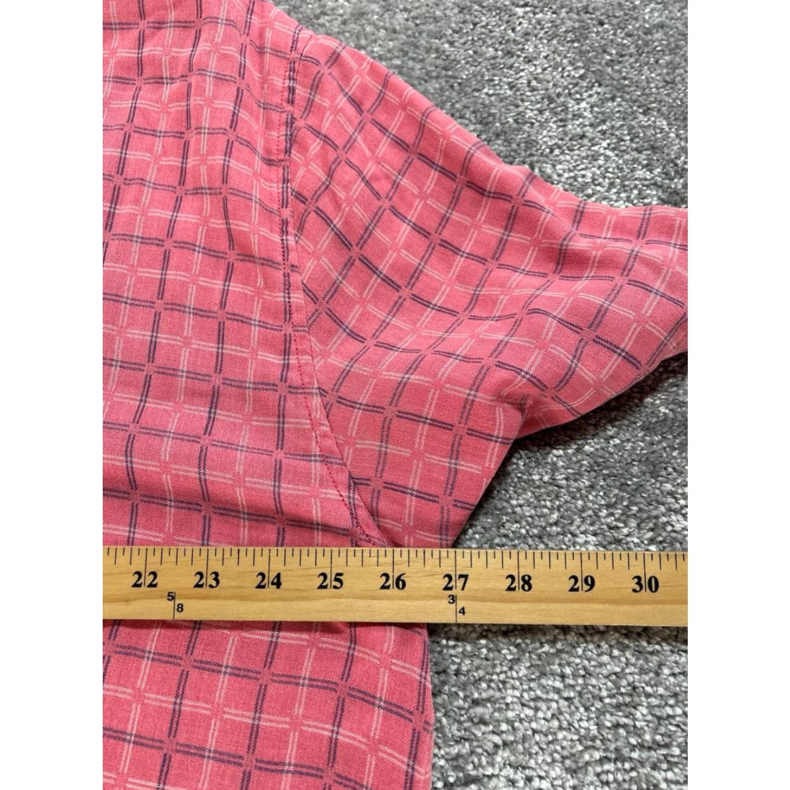 Tommy Bahama Tommy Bahama Shirt Mens XXL Pink Windowpane Check Silk Logo Button-Up Short Sleeve Casual Travel Size US XXL / EU 58 / 5 - 7 Thumbnail