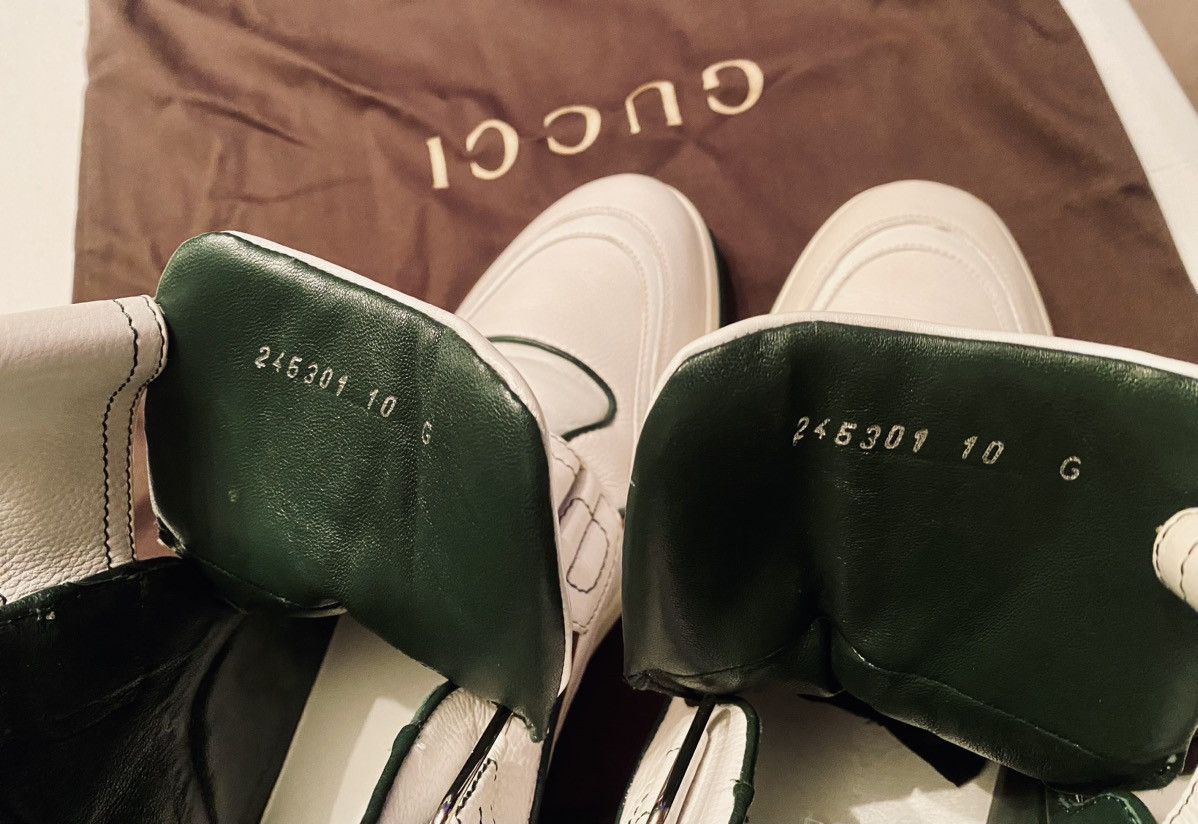 Gucci Gucci 🇮🇹 Barkleys GG Leather Hi Top Sneakers 11 NEW VINTAGE Size US 11 / EU 44 - 8 Thumbnail