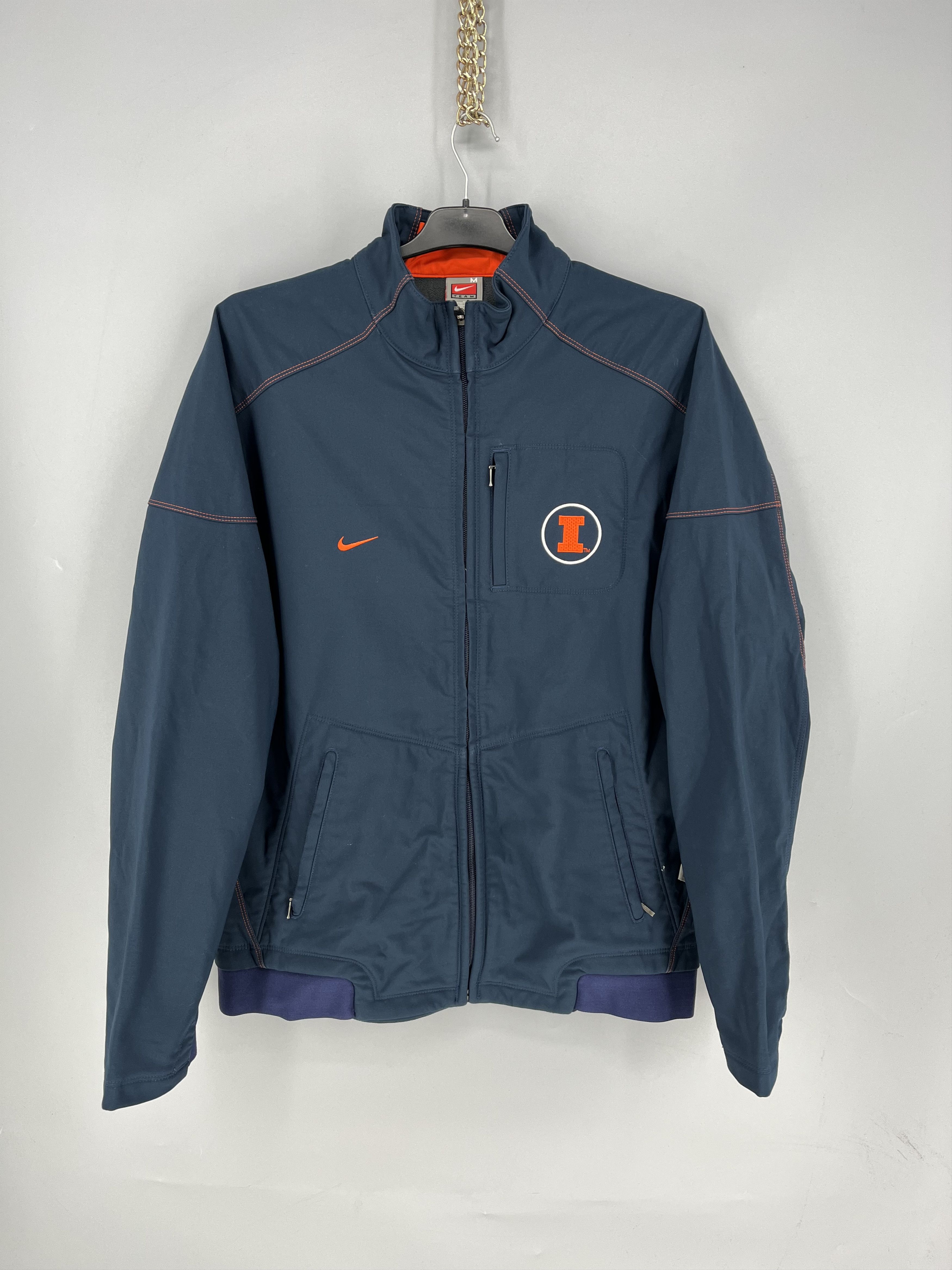 Nike I Illinois Nike Vintage Doublesided Embroidered Track Jacket Size US M / EU 48-50 / 2 - 1 Thumbnail