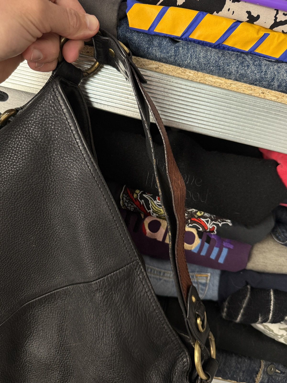 Dolce & Gabbana Vintage Dolce & Gabbana Leather Bag Y2K Metal Logo Size ONE SIZE - 17 Thumbnail