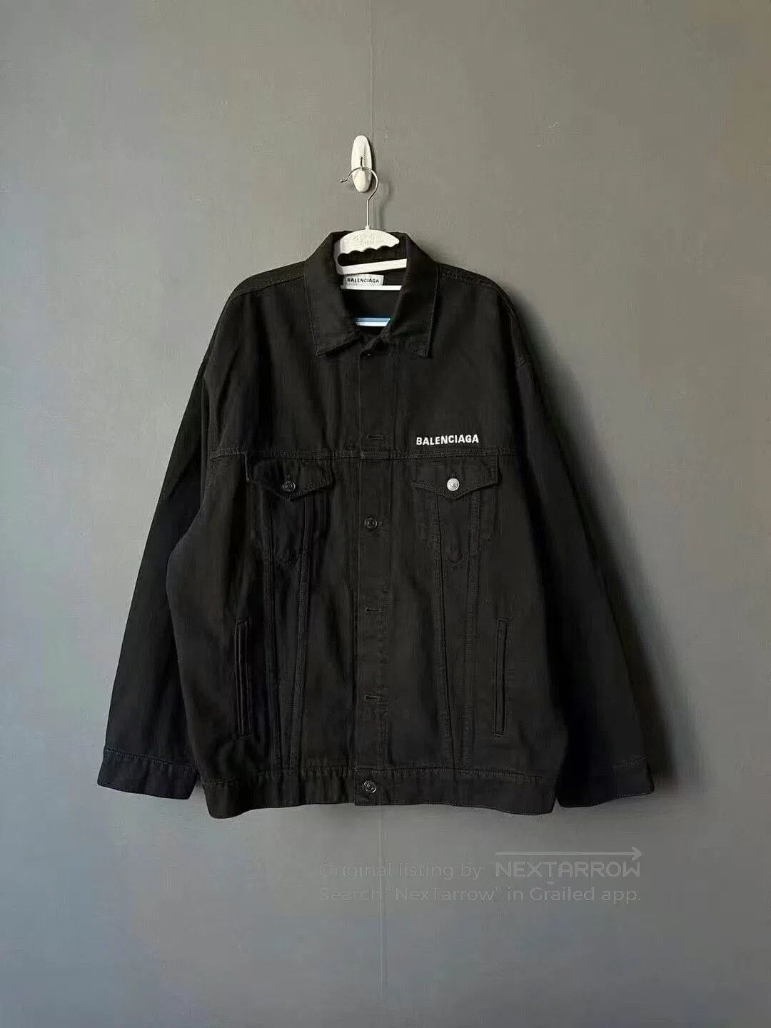 Balenciaga Balenciaga Black Crew Denim Jacket. Size US S / EU 44-46 / 1 - 1 Thumbnail