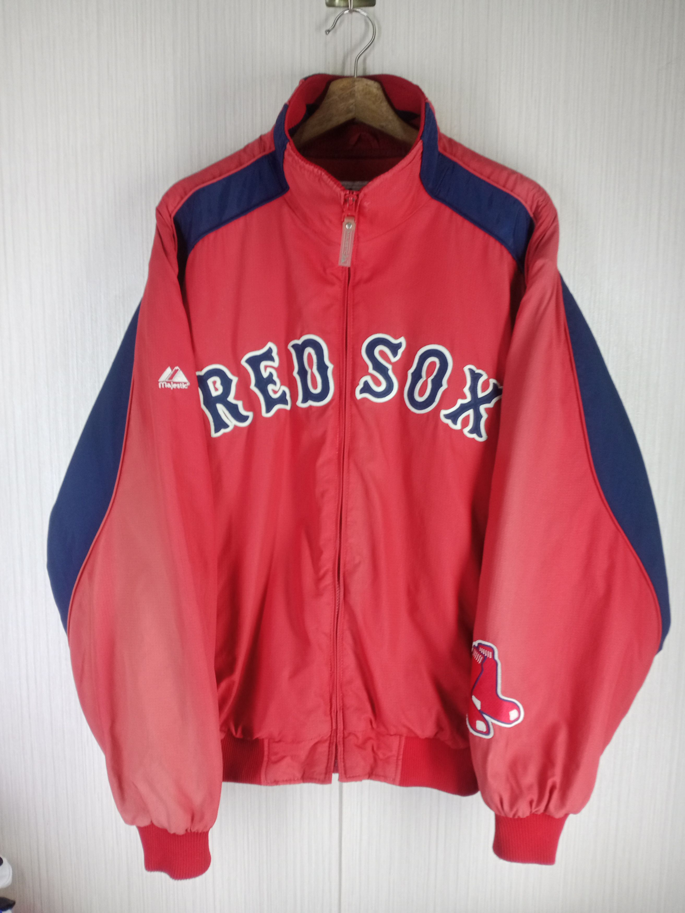 Majestic Rare Vintage Boston Red Sox MLB Bomber Jacket Size US L / EU 52-54 / 3 - 1 Thumbnail