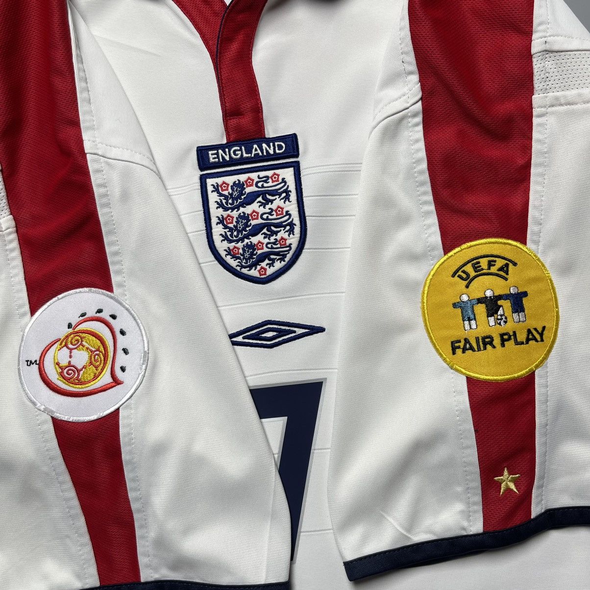 Umbro ENGLAND UMBRO 2004 EURO FOOTBALL HOME JERSEY #7 BECKHAM Size US XL / EU 56 / 4 - 6 Thumbnail