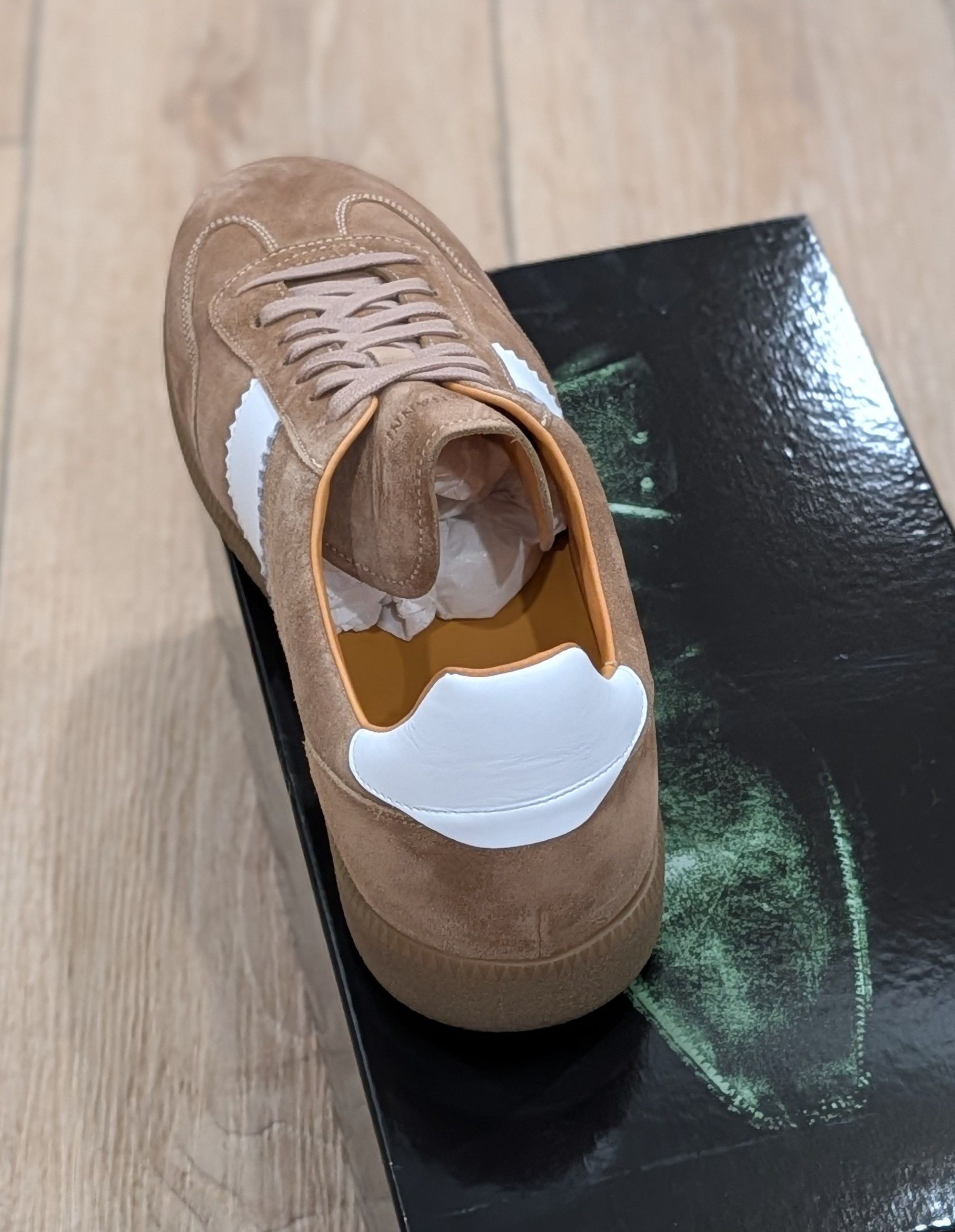 Magnanni Magnanni "Meta" Leather Low-Top Sneakers Castoro/White US 11 Size US 11 / EU 44 - 4 Thumbnail