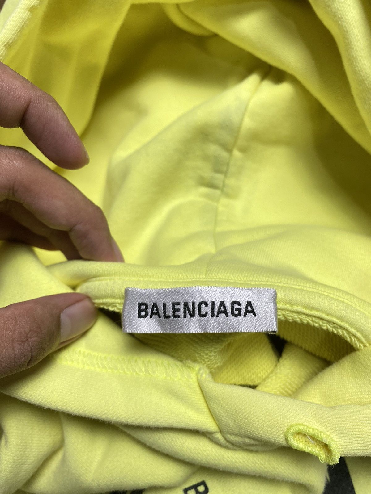 Balenciaga Balenciaga Crew Neon Yellow Oversized Hoodie Size US S / EU 44-46 / 1 - 7 Thumbnail