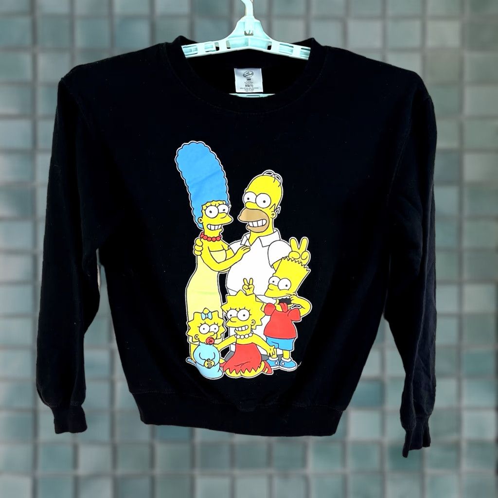 Vintage VINTAGE The Simpsons Promo Sweatshirt Women's XS (Juniors) Black Bart Simpson Logo 90s Cartoon TV & Movie Characters Mens Womens Size XS / US 0-2 / IT 36-38 - 1 Thumbnail