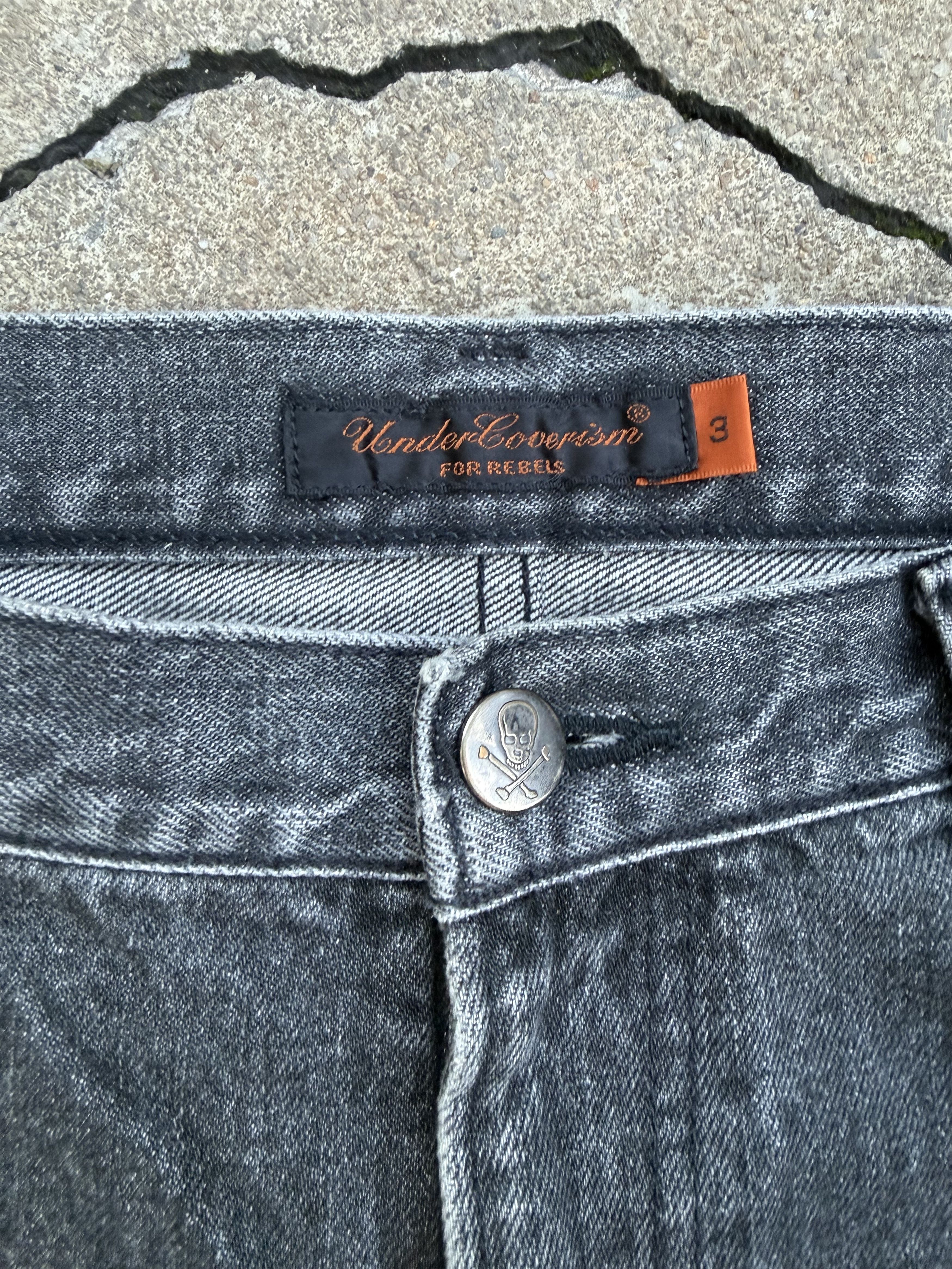 Undercover AW05 "Arts and Crafts" Skull Patch Distressed PocketDenim Size US 32 / EU 48 - 6 Thumbnail