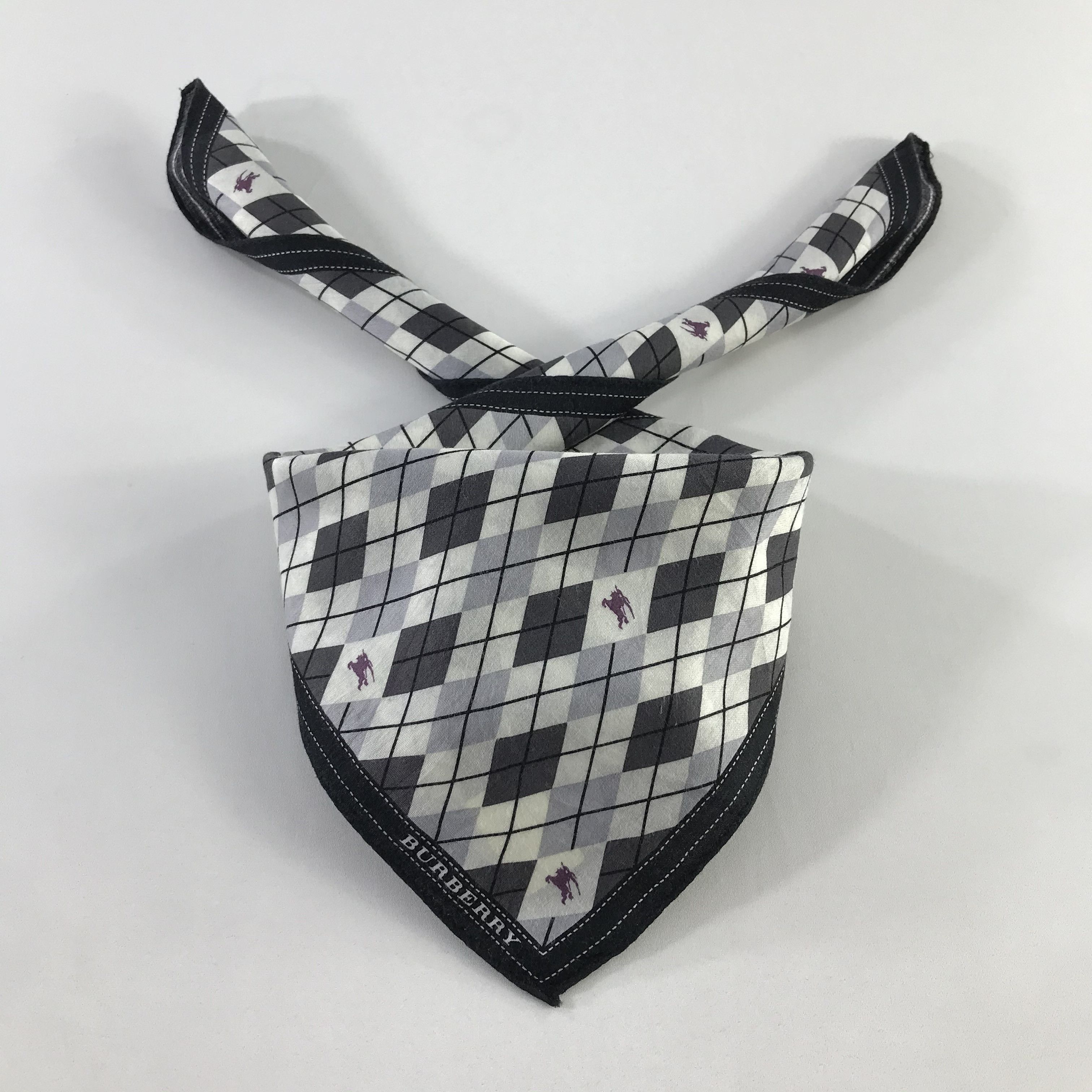 Burberry × Vintage Burberry Bandana / Handkerchief / Neckerchief - S844 Size ONE SIZE - 3 Thumbnail