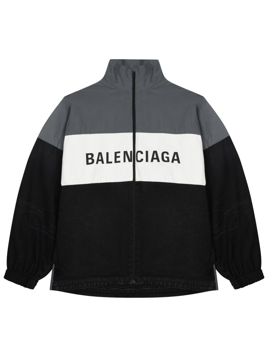 Balenciaga BALENCIAGA JACKET WITH LOGO - BLUE Size M / US 6-8 / IT 42-44 - 1 Thumbnail