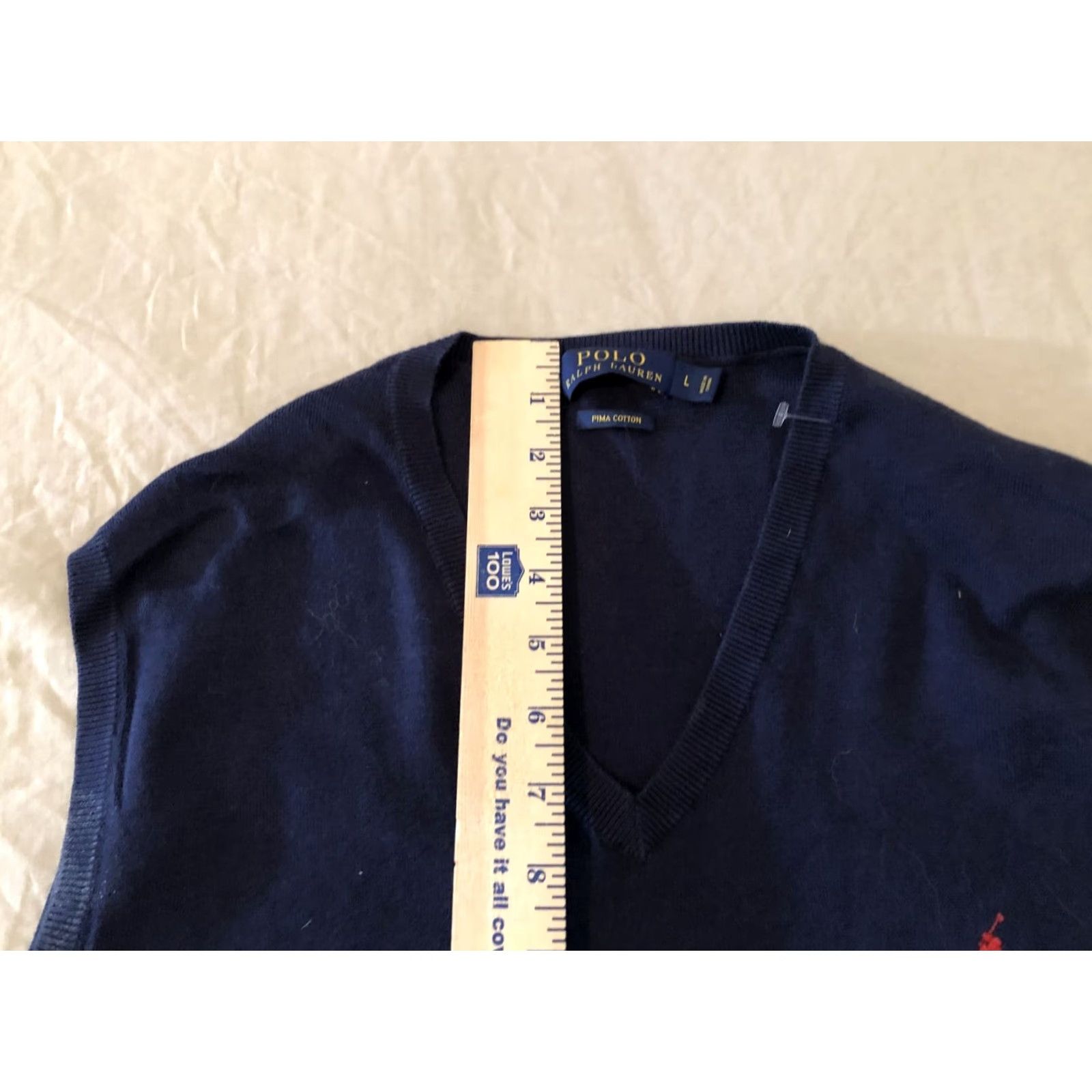 Polo Ralph Lauren Polo Ralph Lauren Sweater Vest L Men Navy Blue Cotton Vest Modern Polo Ralph Lauren Mens Large Vest Blue Cotton Size US L / EU 52-54 / 3 - 5 Thumbnail