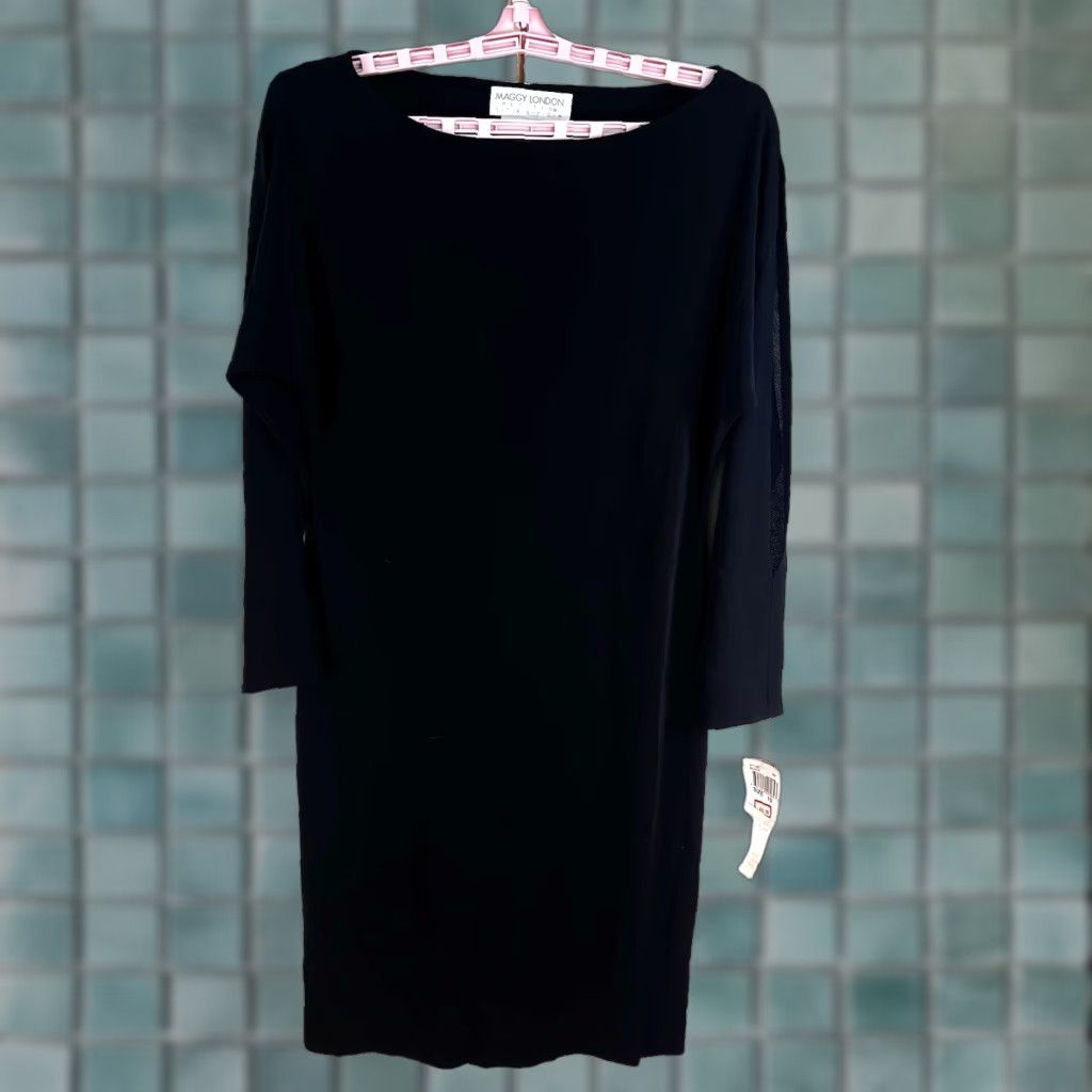slim fit dress slacks Maggy London Fit & Flare Midi Dress