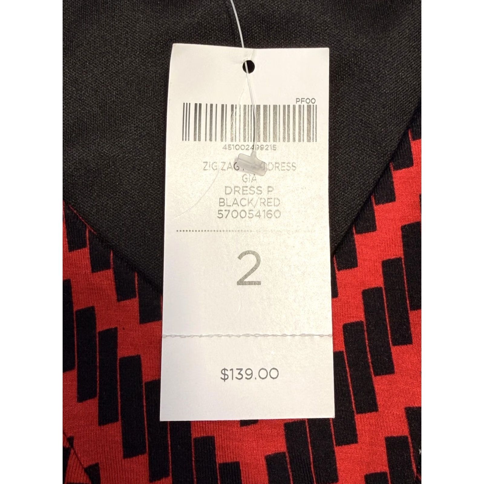 Vintage Chico's Dress Womens 2 Petite Red Black Chevron Maxi Sleeveless V Neck Dress Size XS / US 0-2 / IT 36-38 - 7 Thumbnail