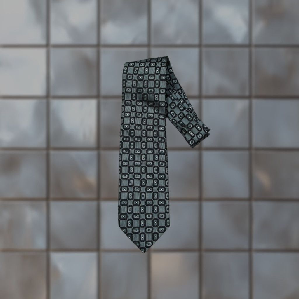 Vintage VINTAGE Jhane Barnes Men's Blue Silk Neck Tie Abstract Geometric Handmade Made in Italy Classic 57-60" Size ONE SIZE - 1 Thumbnail