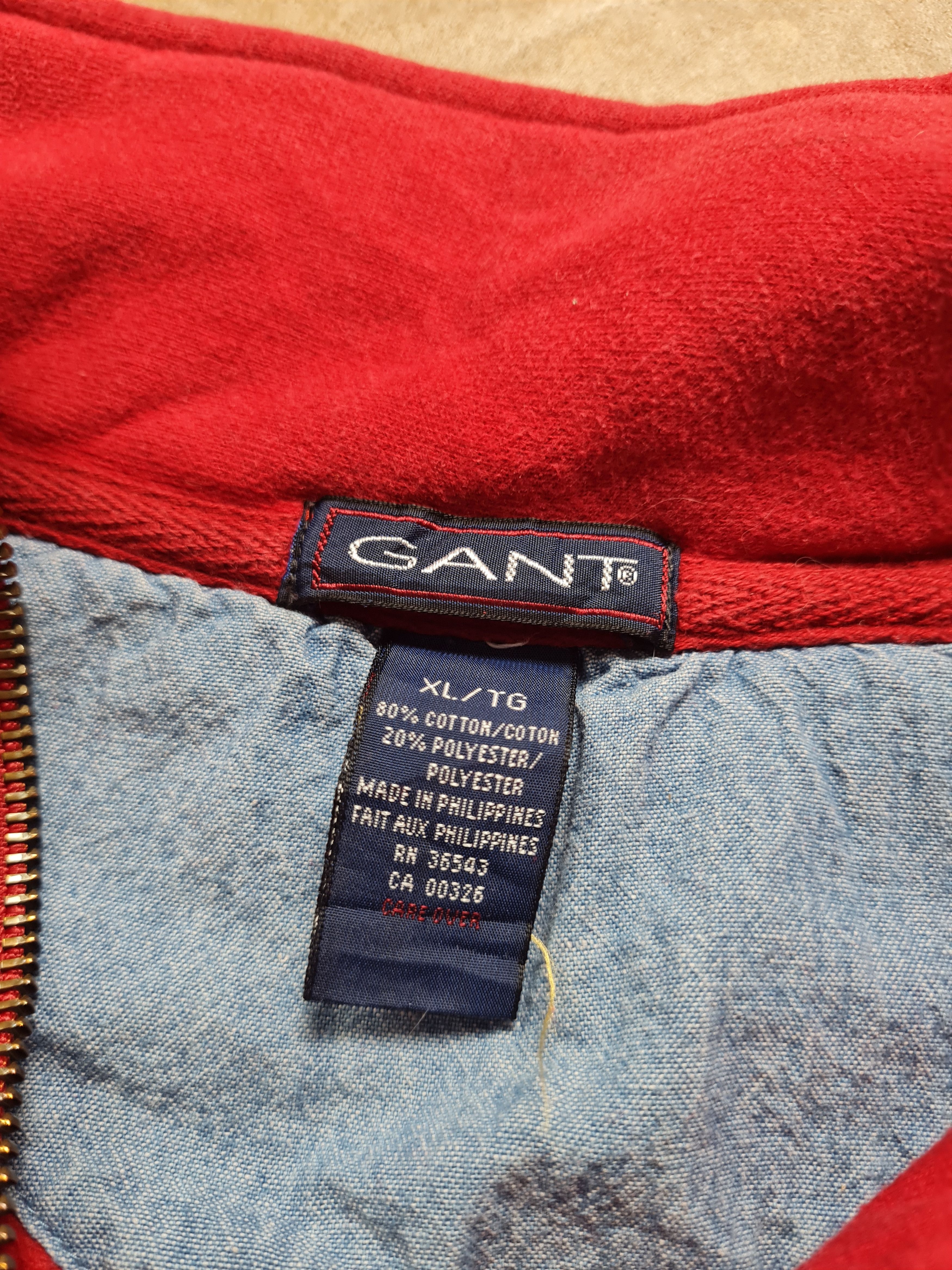 Gant Gant USA Embroidered Big Spellout Gant Streetwear Half Zip Size US XL / EU 56 / 4 - 11 Thumbnail