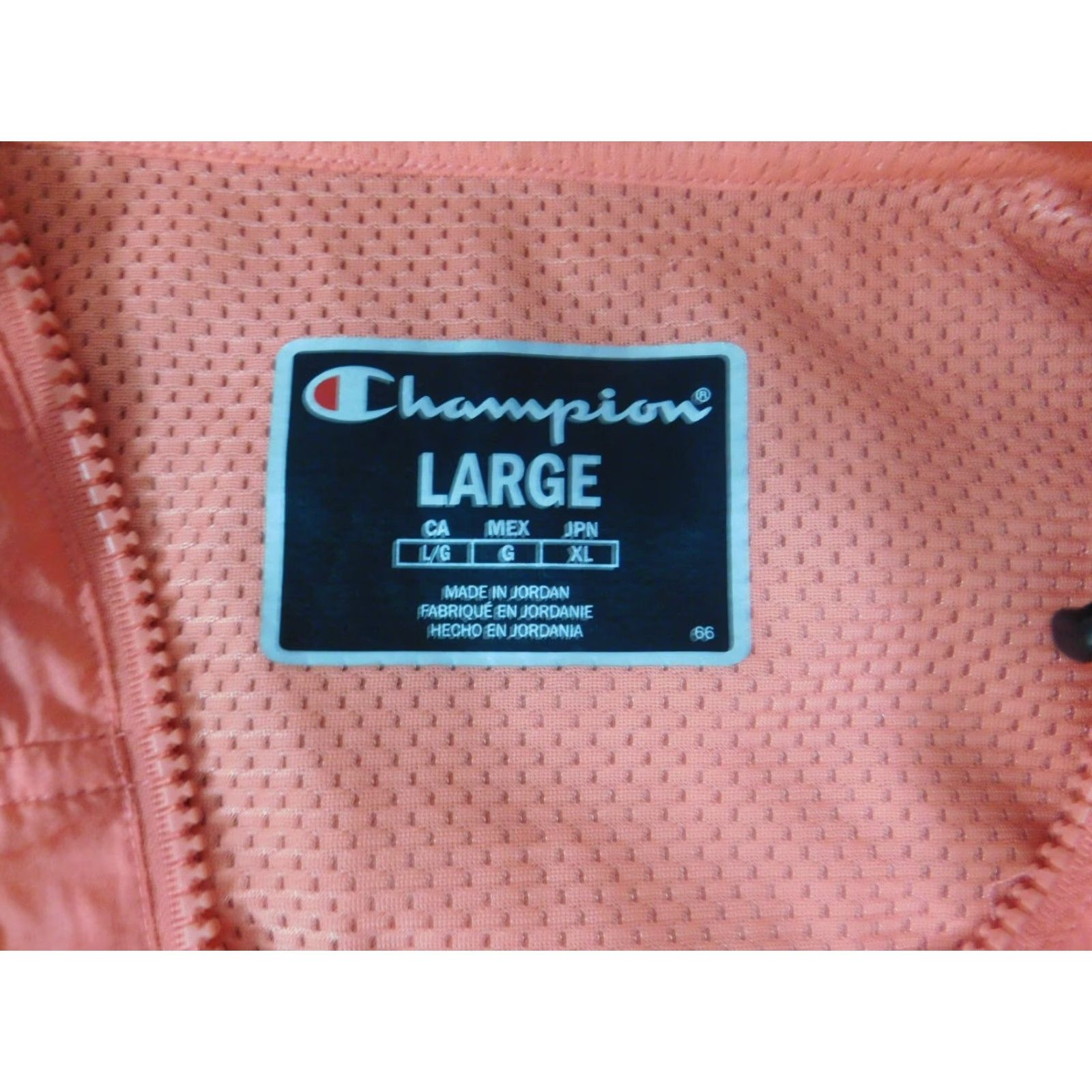 Champion VINTAGE Champion Jacket Mens L pink lightweight windbreaker logo Zip Mid-Length Casual Mens Size US L / EU 52-54 / 3 - 6 Thumbnail