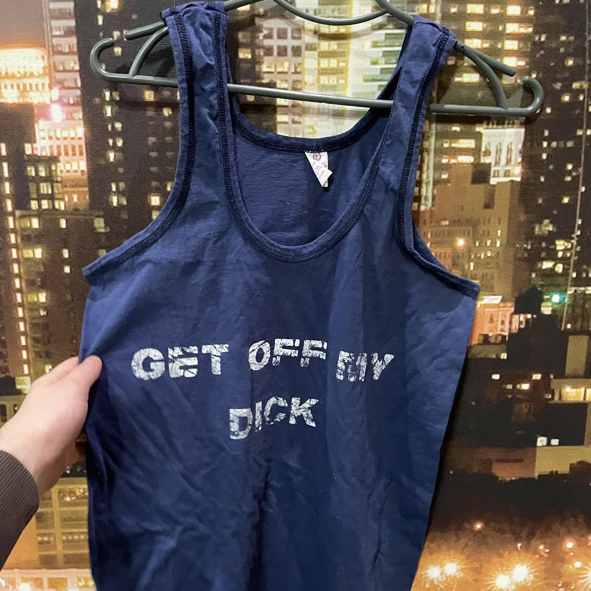 If Six Was Nine OPIUM TANK TOP HUMOR GET OFF MY DICK PENIS FADE PORNO STAR Size US S / EU 44-46 / 1 - 4 Thumbnail