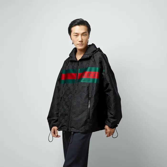 Gucci o1loc1c0226 782717 GG Nylon Jacquard Jacket in Black Size US S / EU 44-46 / 1 - 5 Thumbnail