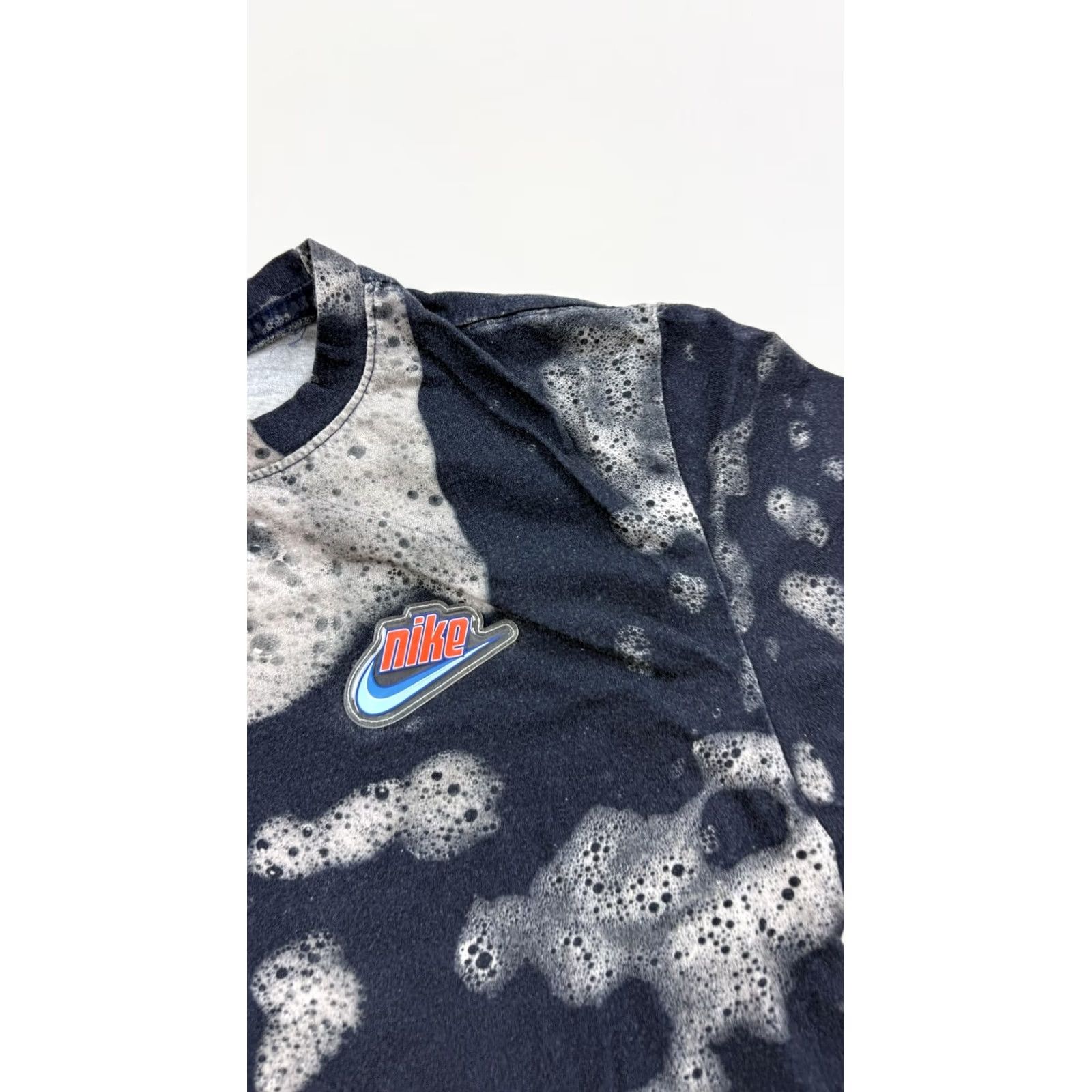 Nike Nike Shirt Mens Small Black Gray Bleach Wash Bubble Allover Print Graphic Tee Size US S / EU 44-46 / 1 - 4 Thumbnail