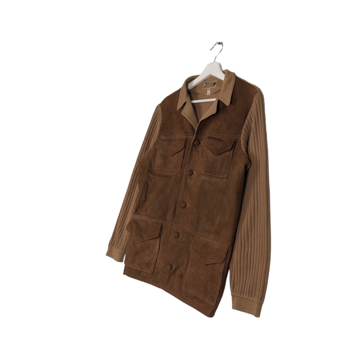 Japanese Brand 🔥Vtg Button Jacket Knit Sleeve Wool Sheep Suede Kapital Size US M / EU 48-50 / 2 - 2 Thumbnail