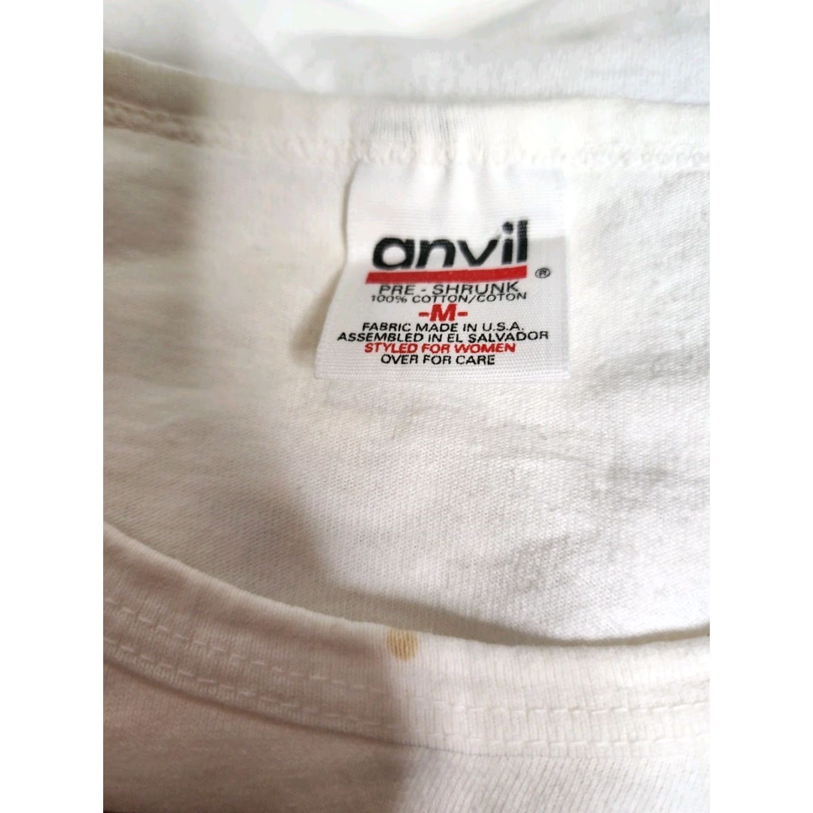 Anvil VINTAGE Women's Portland Oregon City of Roses T-Shirt Cotton Short Sleeve Regular Fit M White USA 90s Size M / US 6-8 / IT 42-44 - 7 Thumbnail