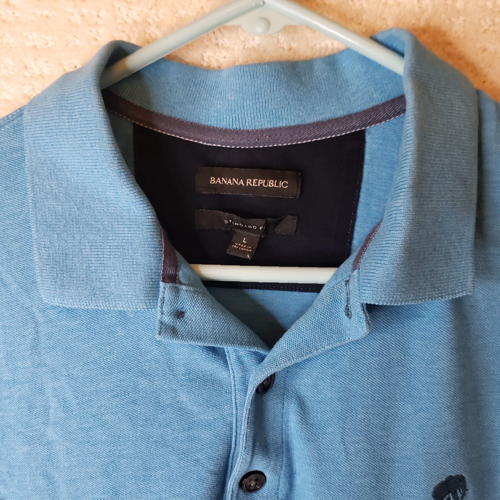 Banana Republic Banana Republic Polo Shirt Men L Blue Short Sleeve Pique Stretch Regular Fit Golf casual Modern Size US L / EU 52-54 / 3 - 5 Thumbnail