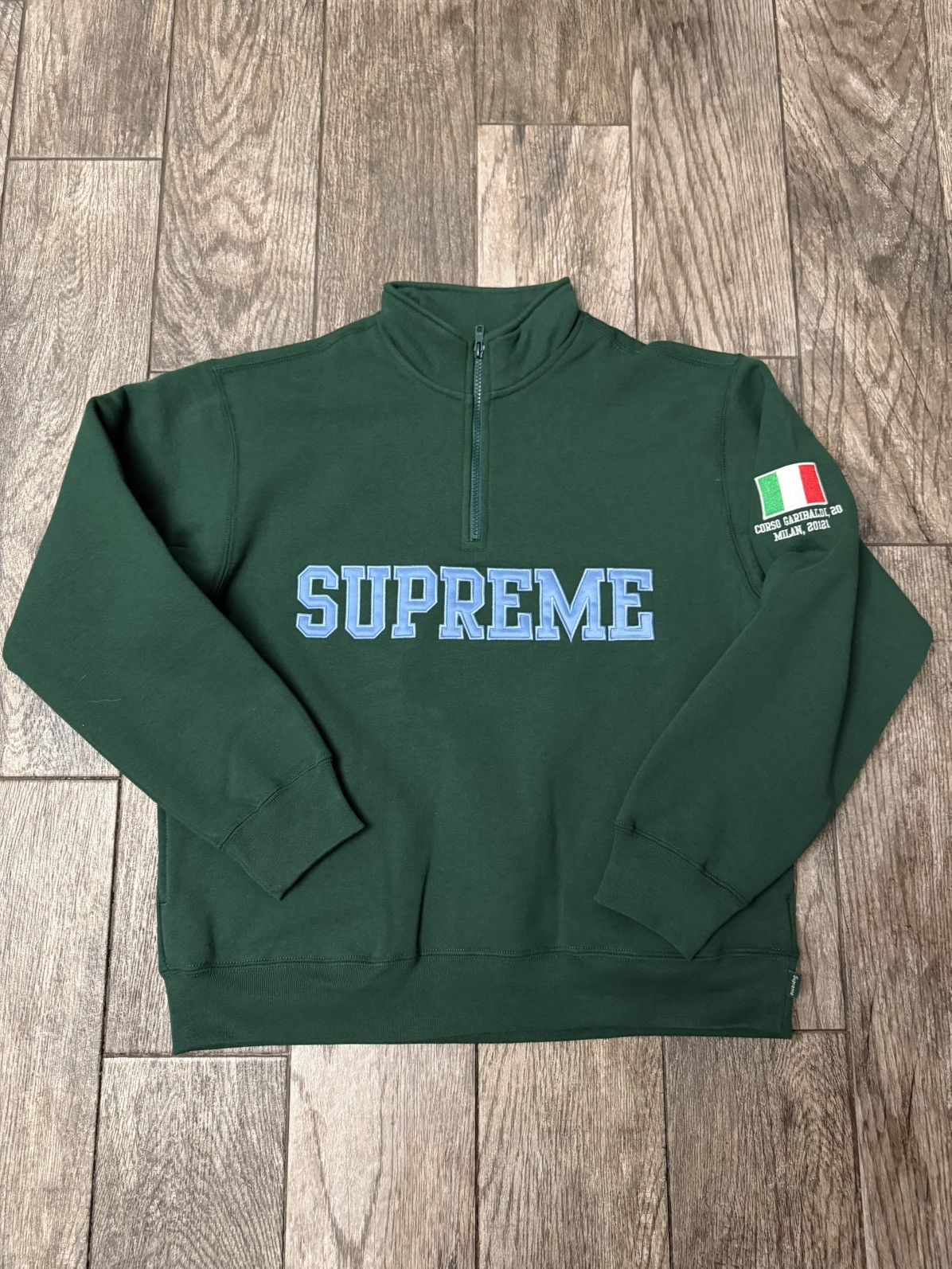 Supreme Supreme Shop Flag Half Zip Pullover Black NY (Size XL