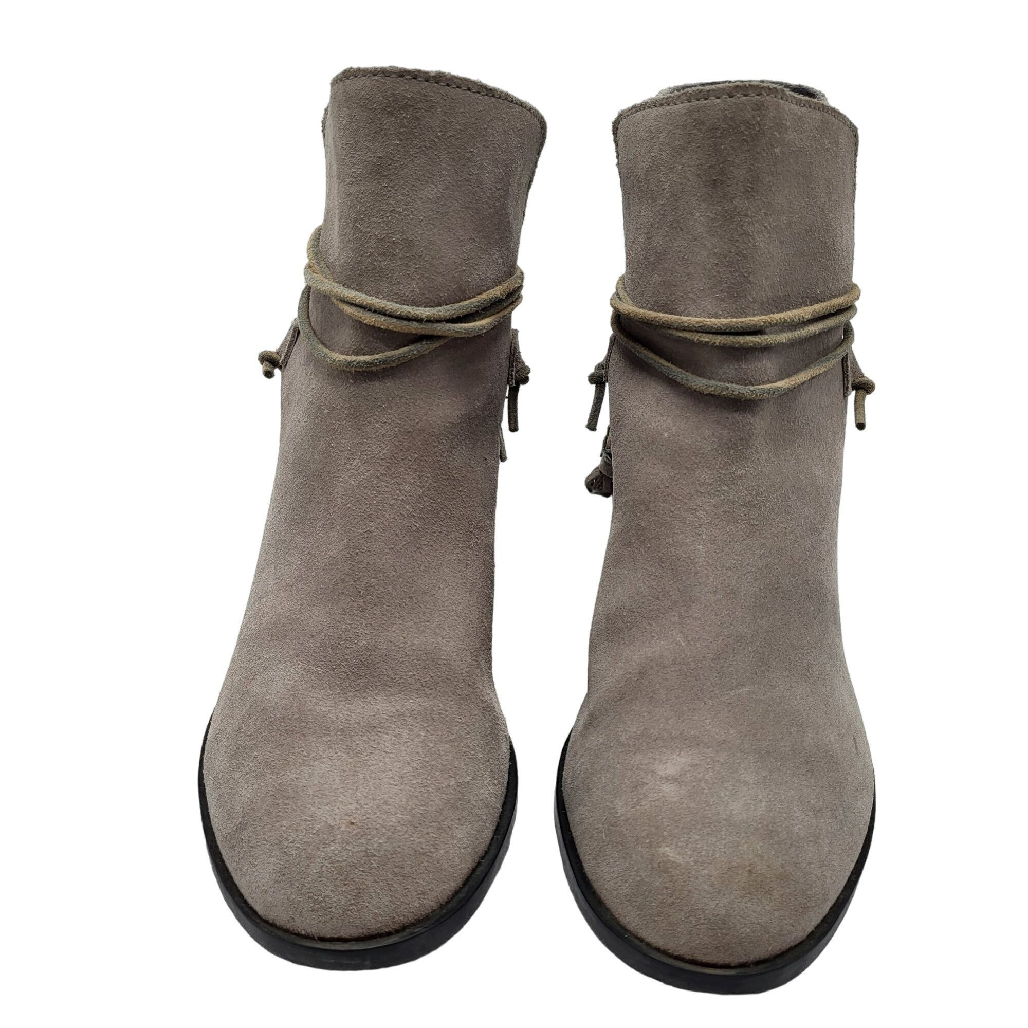 SOREL Sorel Farah Short Boot Tassel Accents Grey Suede Leather Wom Size US 8.5 / IT 38.5 - 5 Thumbnail