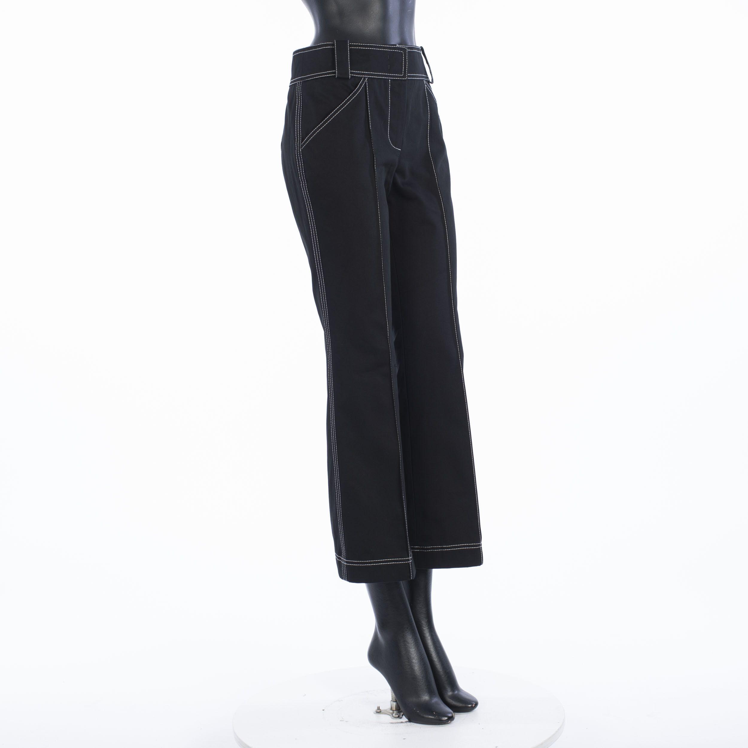 Fendi Pants In Black Cotton With Contrasting Stitch Detailing Size 27" / US 4 / IT 40 - 8 Thumbnail