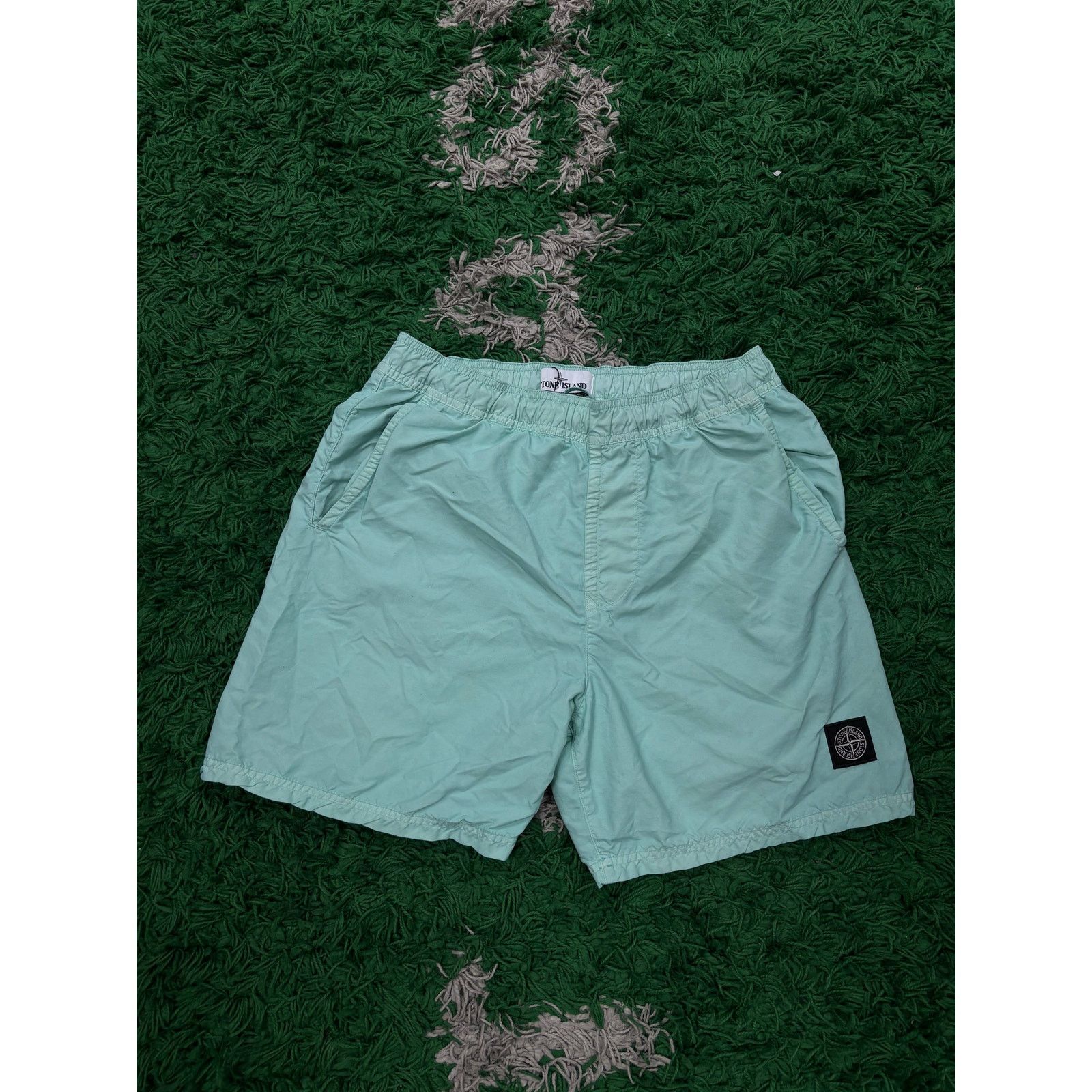 Stone Island Swim Trunks Teal Used Small