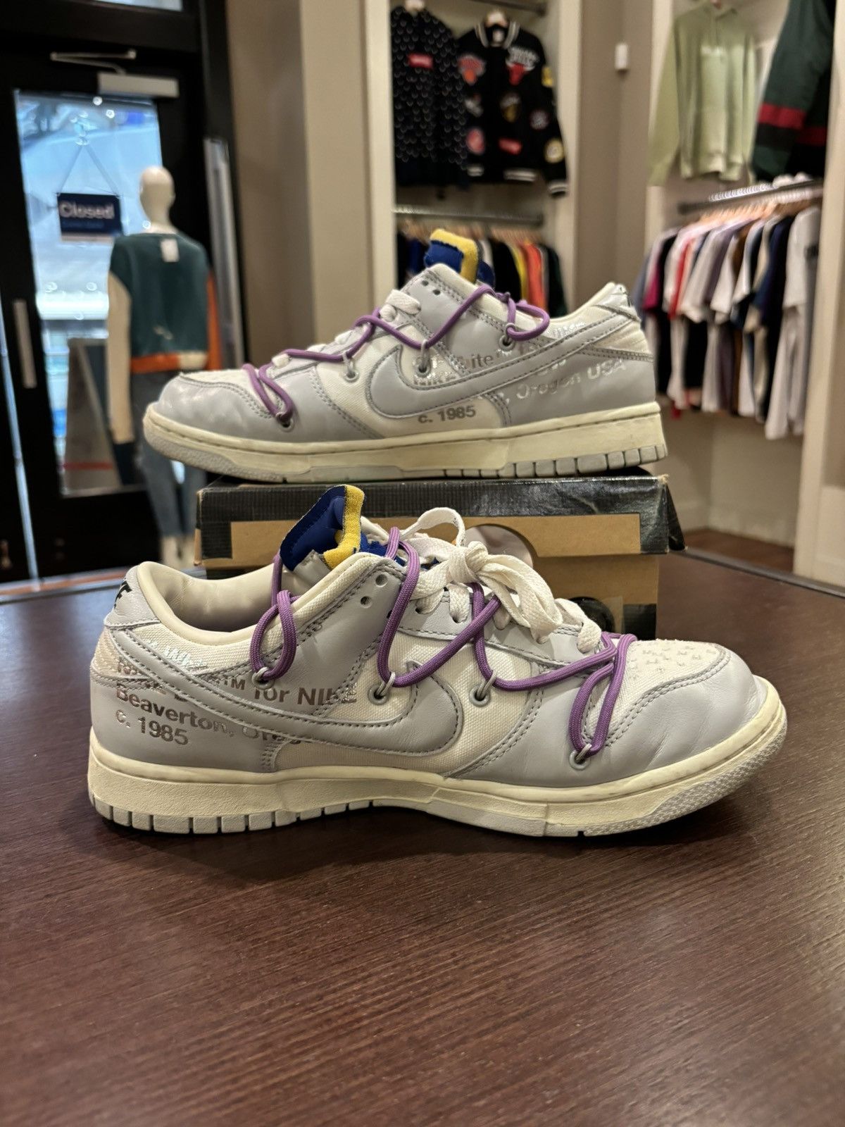 Nike × Off-White Nike Dunk Low Off-White Lot 48 Size US 9.5 / EU 42-43 - 4 Thumbnail