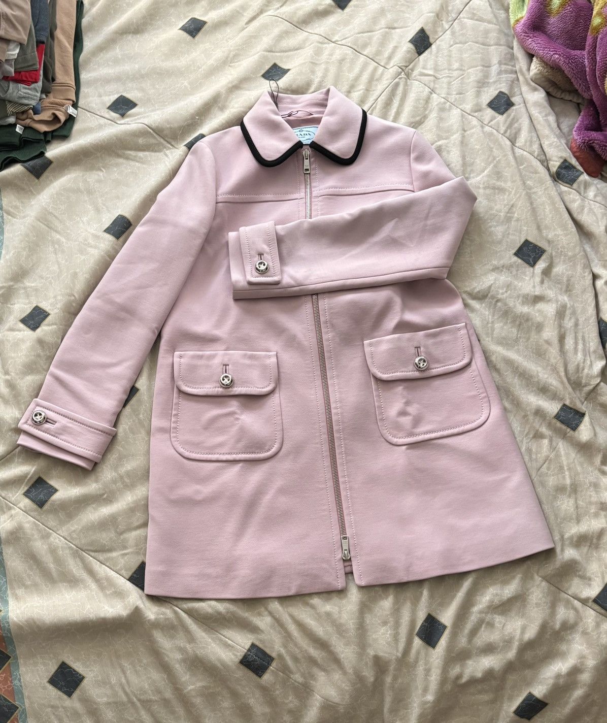 Prada Prada Pink Wool Dress Coat Jacket Women's Size 42/Medium Size M / US 6-8 / IT 42-44 - 1 Thumbnail