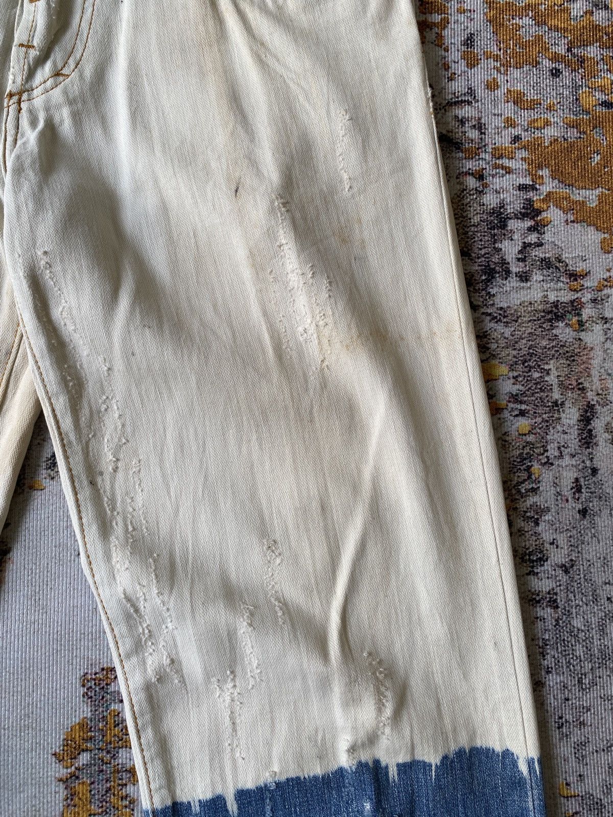 Dolce & Gabbana Dolce & Gabbana Rusty Distressed Bleached Denim Size US 33 - 9 Thumbnail