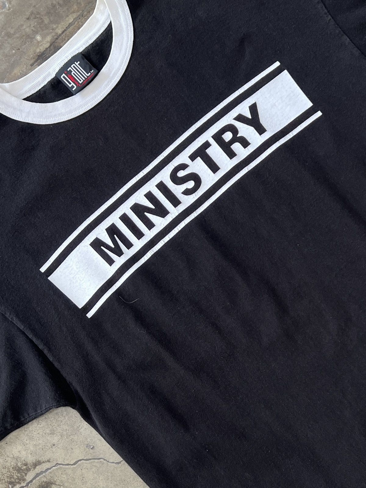Band Tees Vintage 90s Ministry Dark Side of the Spoon Ringer Tee XL Size US XL / EU 56 / 4 - 1 Thumbnail